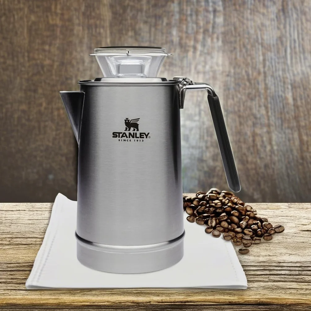 STANLEY Hold Tight Cafetera Percolador 1.1 Cuartos Acero Inoxidable 6 Tazas