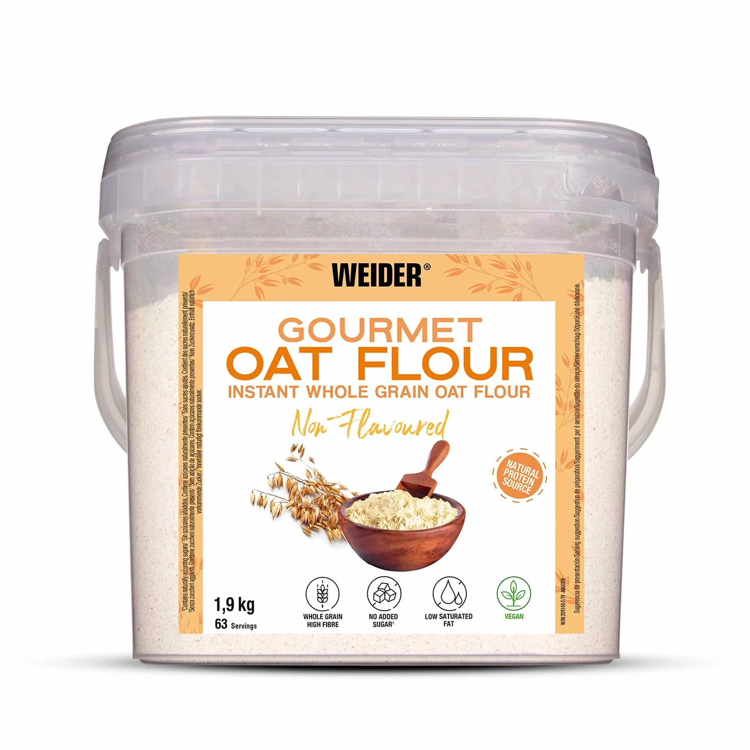 Weider Gourmet Oat Flour Harina de Avena Integral 1,9 kg