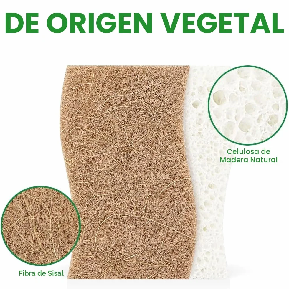 Esponjas naturales AIDEA 12 unidades esponjas de celulosa para platos