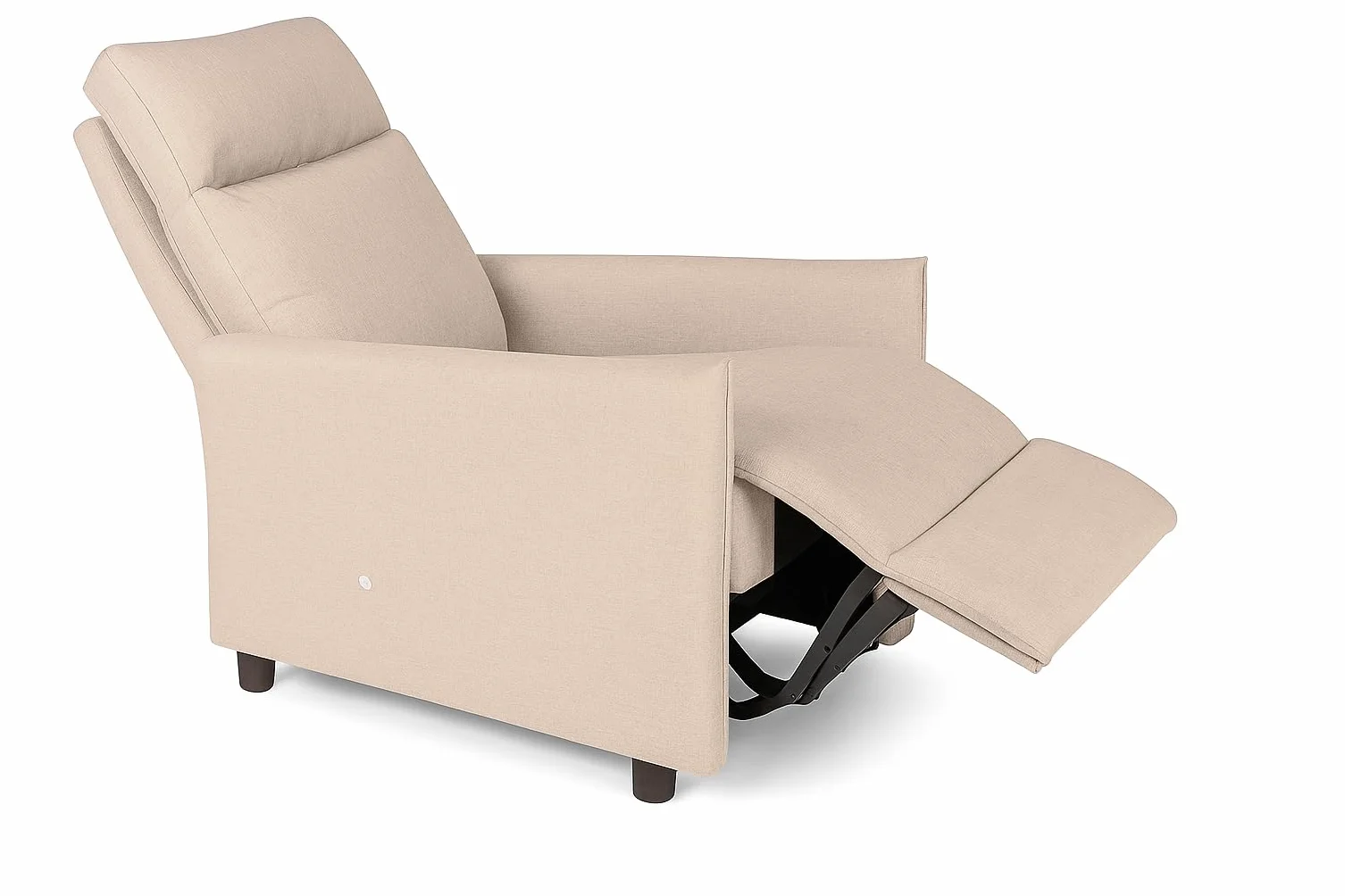 SHIITO | Sillón Reclinable Manual Duna JC, Tapizado en Tela Gris, Respaldo Alto con 3 Posiciones, 100 x 80 x 66 cm, para Salón y Dormitorio
