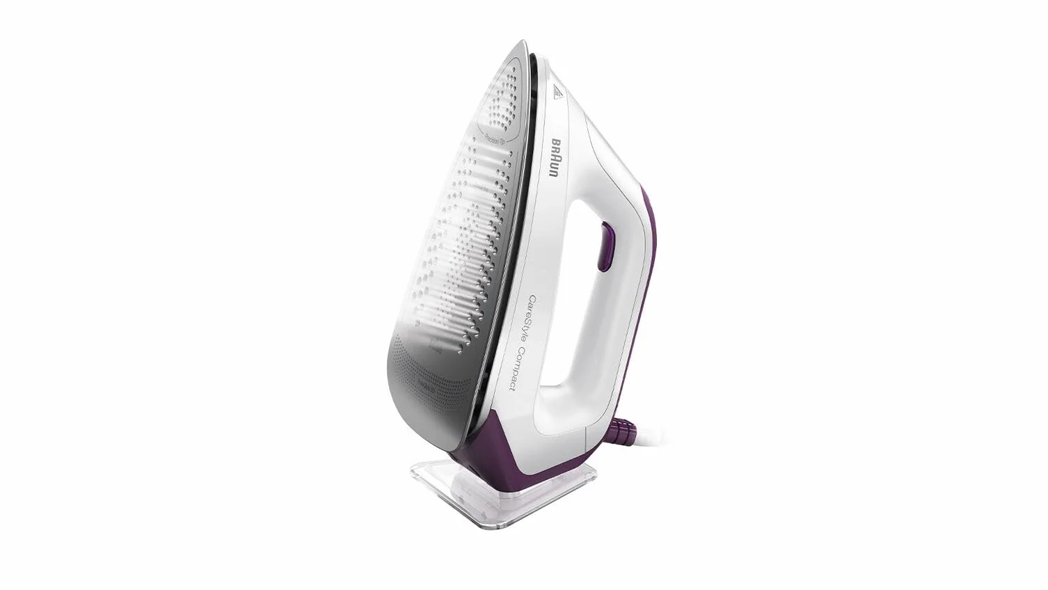 Braun IS2144VI Centro de planchado Serie 2, suela cerámica, presión 5 bares, vapor vertical, color violeta