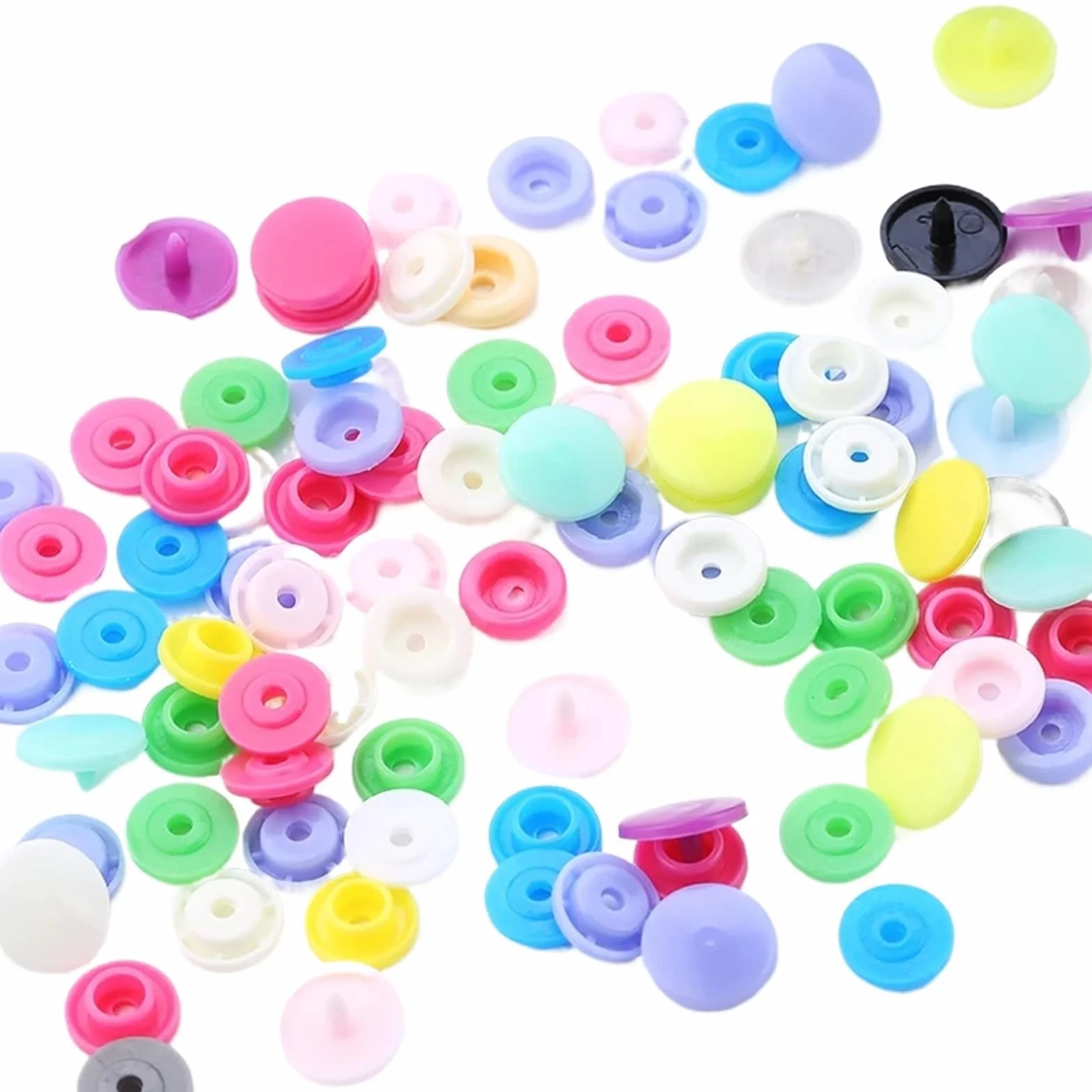 Botones de presión para coser, 1000 juegos de botones de presión de plástico mate, T3/10 mm, T5/12,4 mm, resina, accesorios de ropa (B7)
