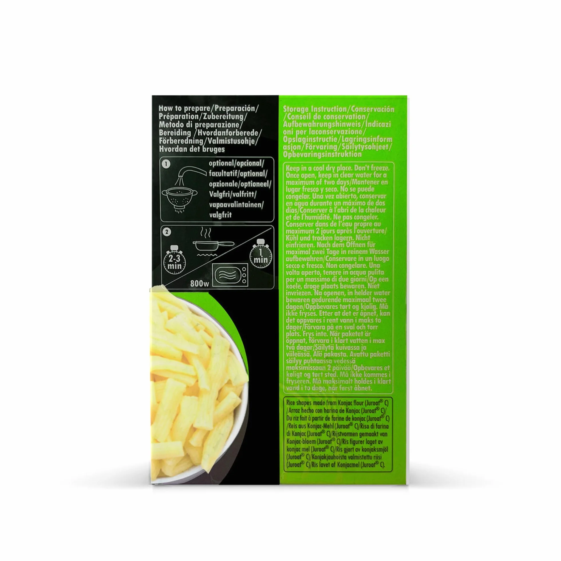 Macarrones Shirataki Pasta Konjac 600 g 6 Raciones Bajo en Calorías Sin Azúcar Keto Low Carb