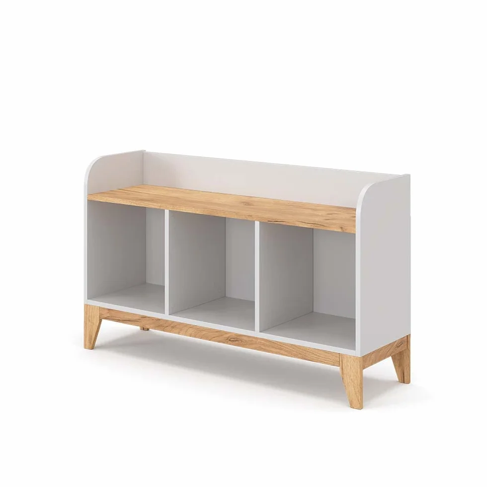 VitaliSpa Malia Estante Infantil Blanco 107.2x63.8 cm 3 Compartimentos para Juguetes
