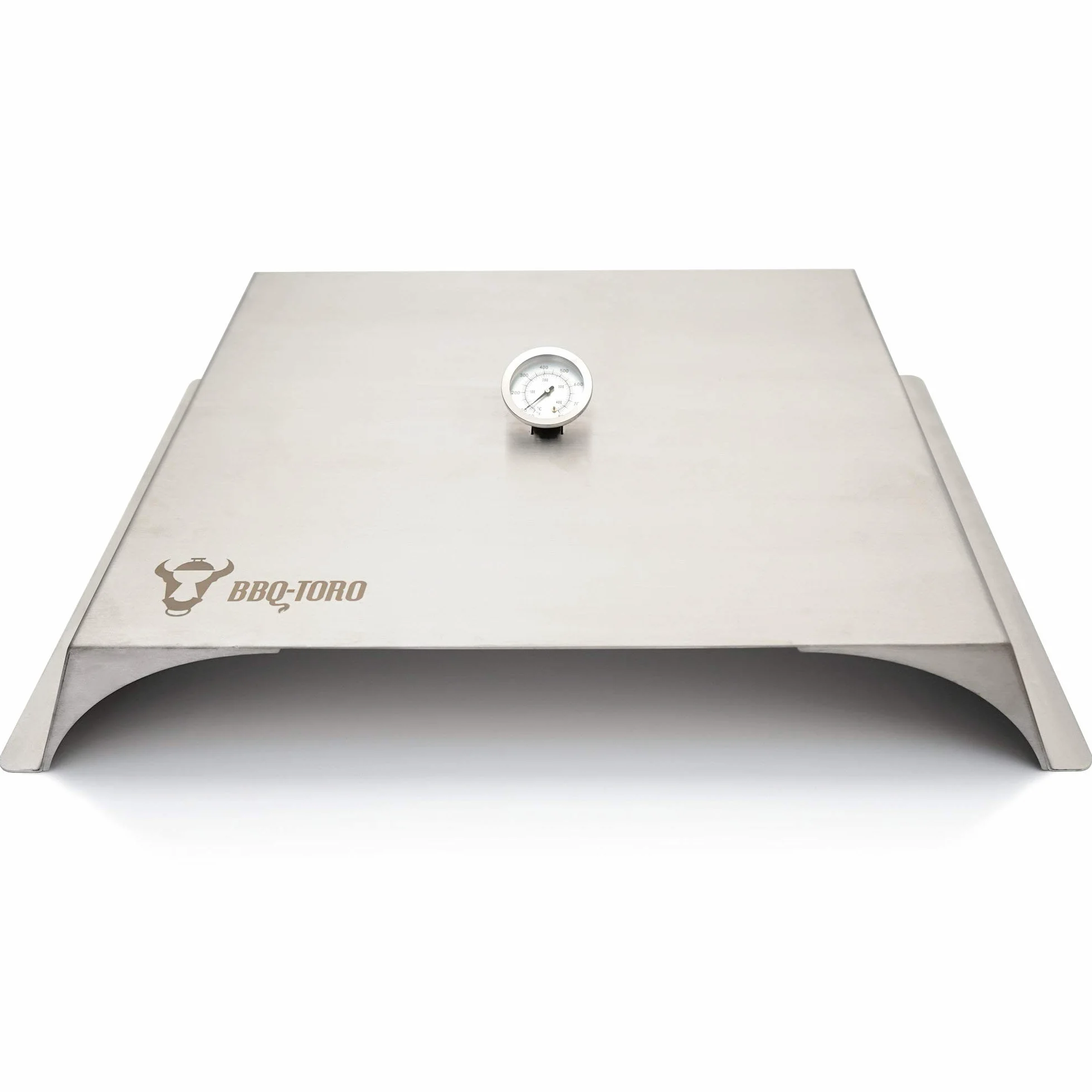 BBQ-Toro Tapa con Termómetro 56 x 39 cm Acero Inoxidable Para Hornear Pizza Parrilla de Gas Barbacoa