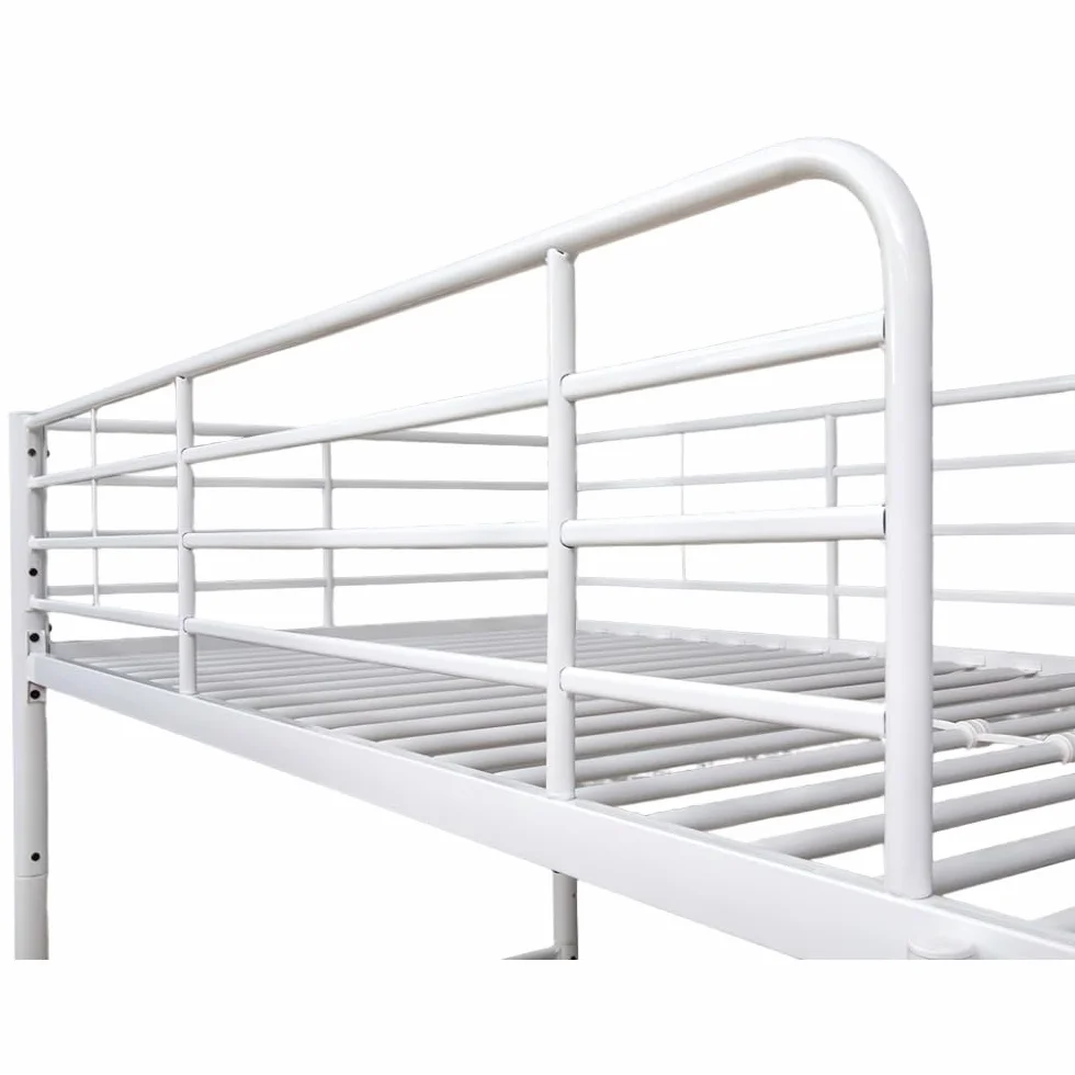 Befara Litera Divisible Twins – Convertible en 2 Camas, Estructura Acero epoxy, protección Anti-caídas - Blanco - 80 x 180