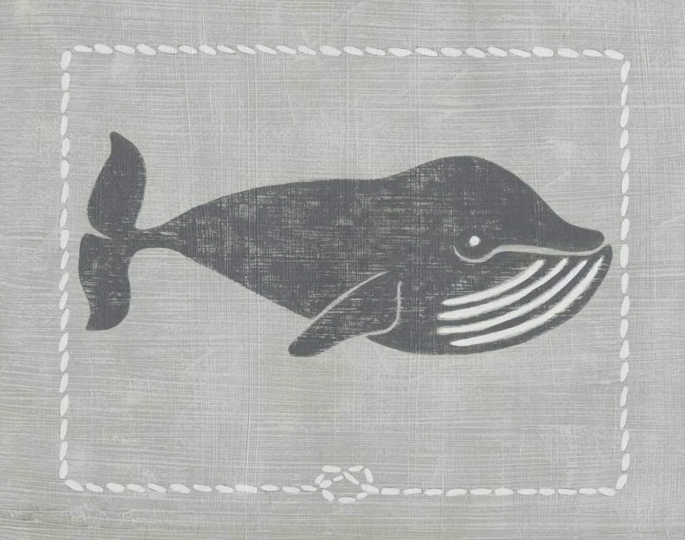 Imagen sobre lienzo enrollado Ballena de un cuento III Zarris Chariklia - Animales horizontal Arte impresión Niños Niños Bebés Bebé Niño Niño Nu Lienzo Bellas Artes 14_X_18_in