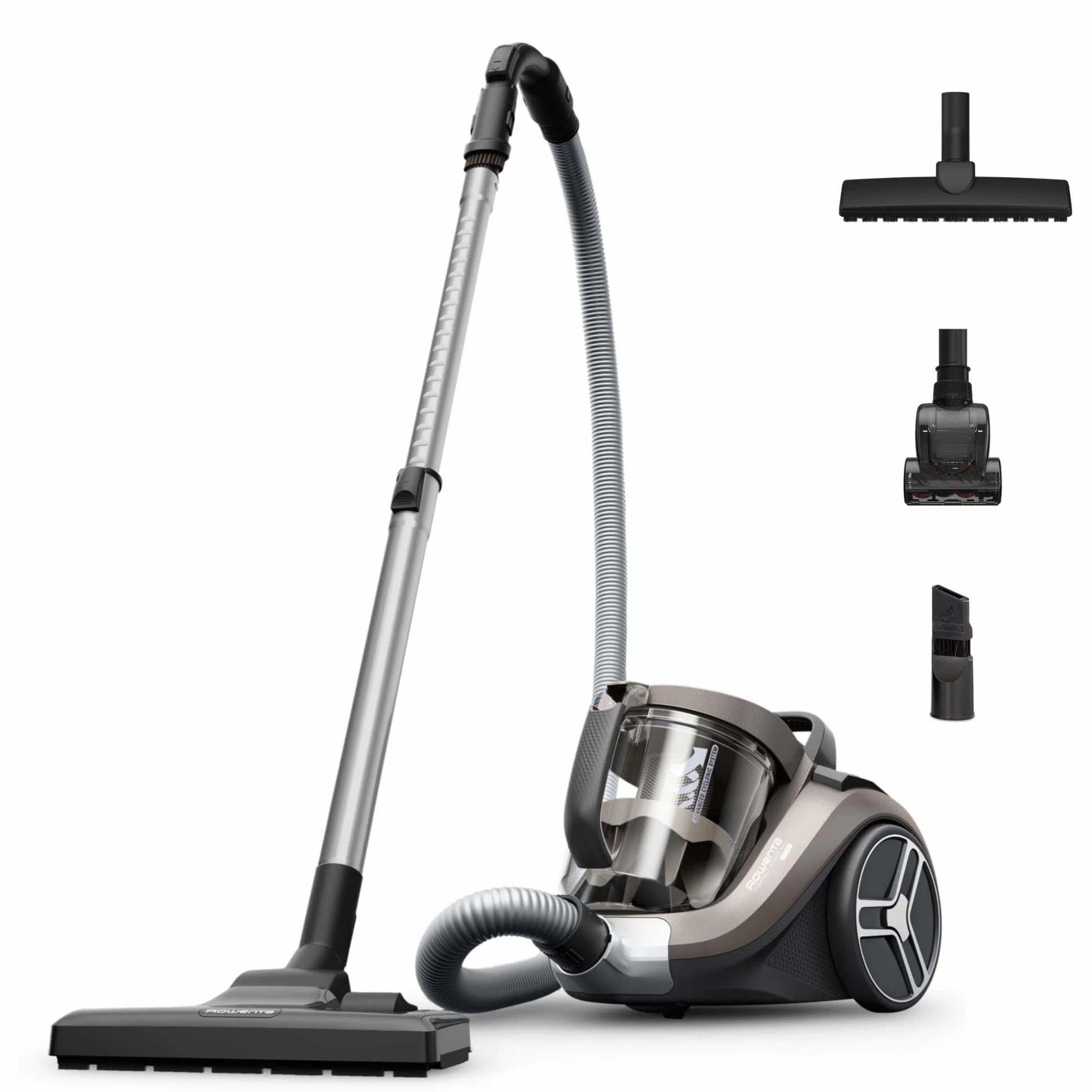 Rowenta Compact Power XXL - Aspiradora sin bolsa, motor de bajo consumo, 900 W, filtración ciclónica avanzada de 3 niveles, depósito de suciedad extragrande de 2,5 L, compacta, animal care, RO4B50
