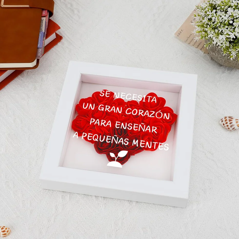 Regalo Para Profesora Rosa Eterna Marcos Regalos Emotivos Para Profesores Regalos Para Maestras De Infantil Regalo Profesora Infantil Primaria