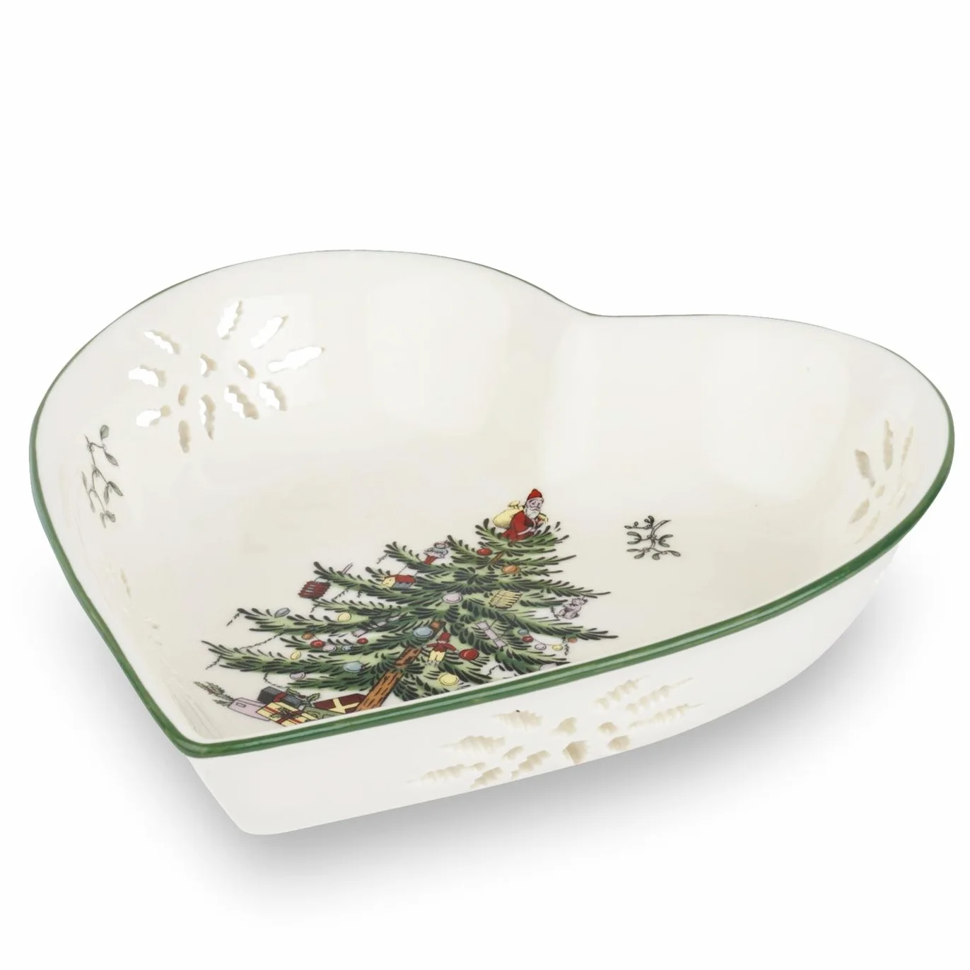 Spode – Plato Hondo en Forma de corazón de cerámica, Multicolor