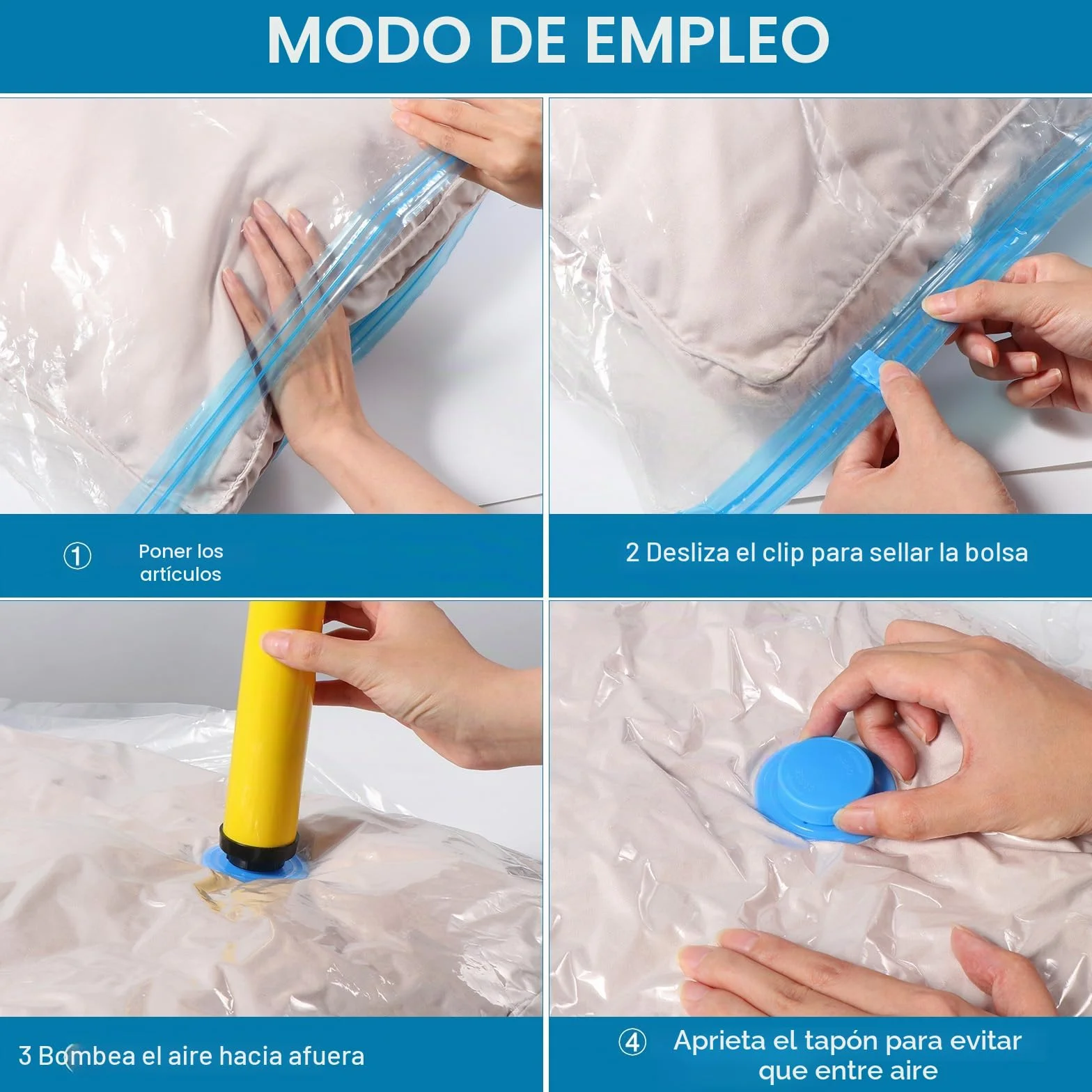 Diboniur Bolsas Vacio Ropa 5 Piezas 80 x 60 cm Almacenamiento Reutilizable
