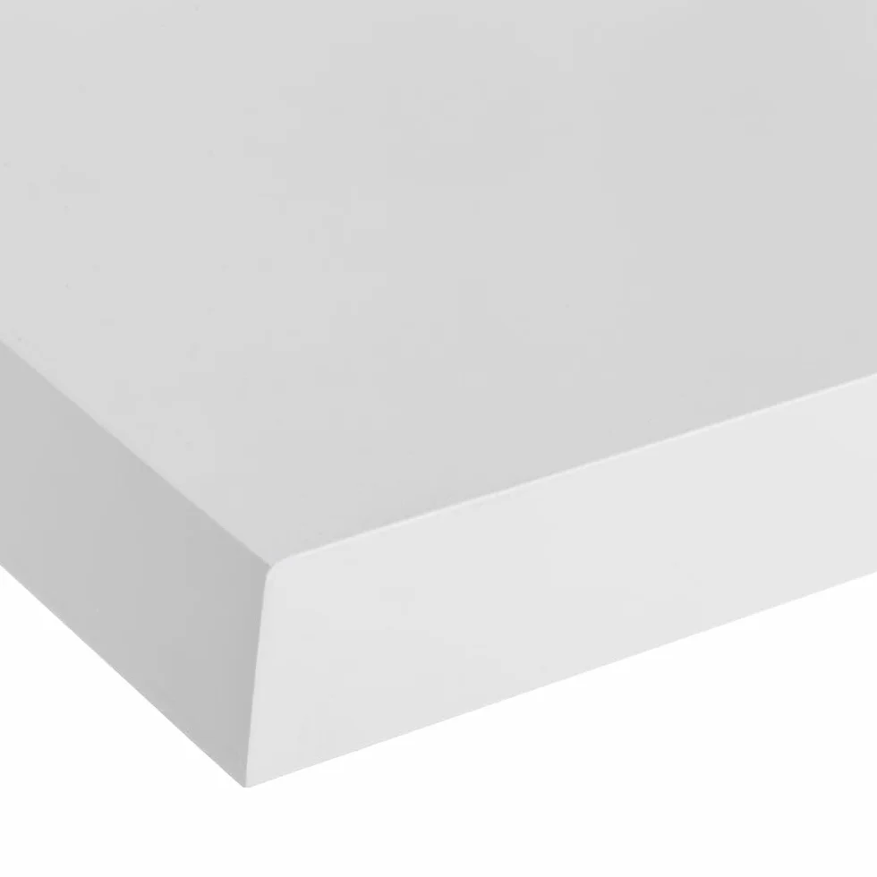 LOLAhome Baldas Flotantes de Madera Blancas 80x23,5 cm Estanterías de Pared Decorativas