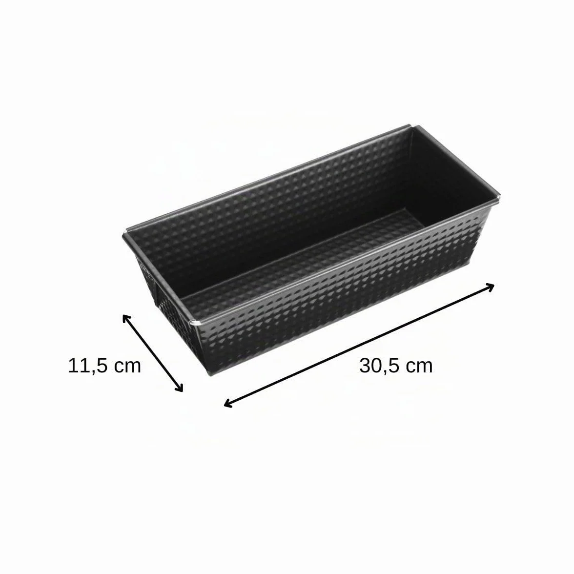 Zenker Molde Rectangular en Acero con Revestimiento Antiadherente Teflón, Negro, 1 Unidad, 30 x 11.5 x 7 cm, Z6514