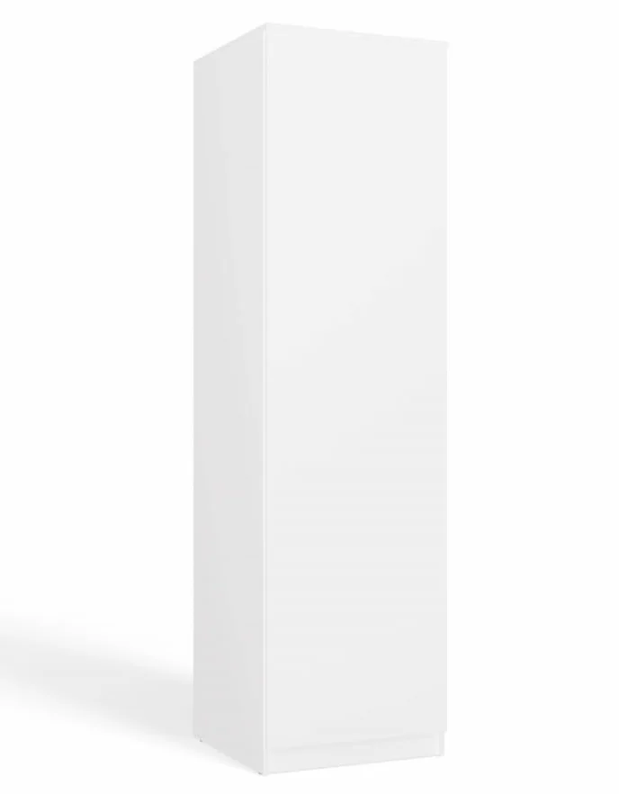 BDW SD-50 Armario, 50 x 50 x 180 cm, 4 estantes, barra para ropa Ideal para un dormitorio, pasillo, habitación infantil o oficina | Perchero, guardarropa (Blanco)