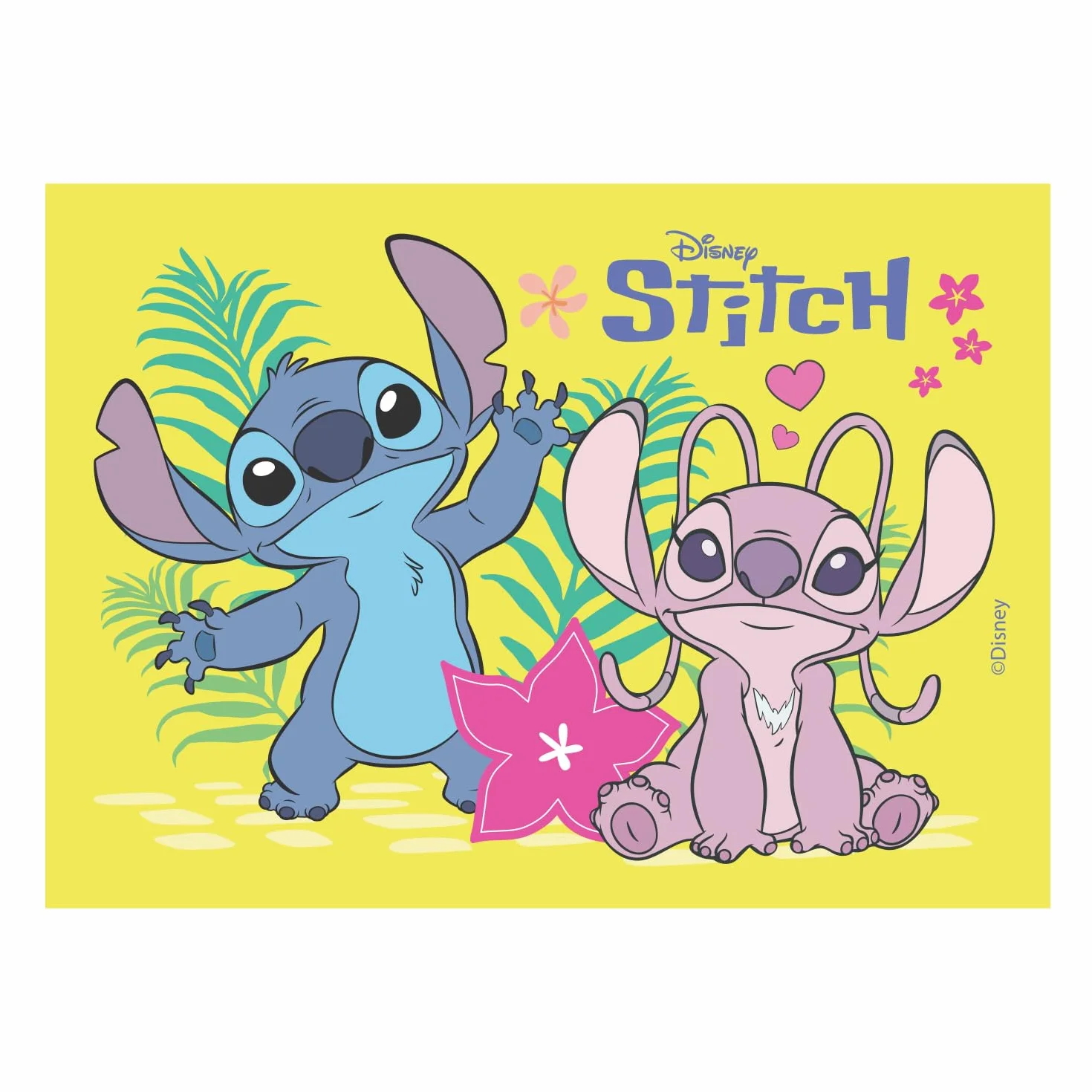Dekora Oblea Comestible Stitch Lámina Rectangular A5 Decoración para Tarta de Cumpleaños Infantil