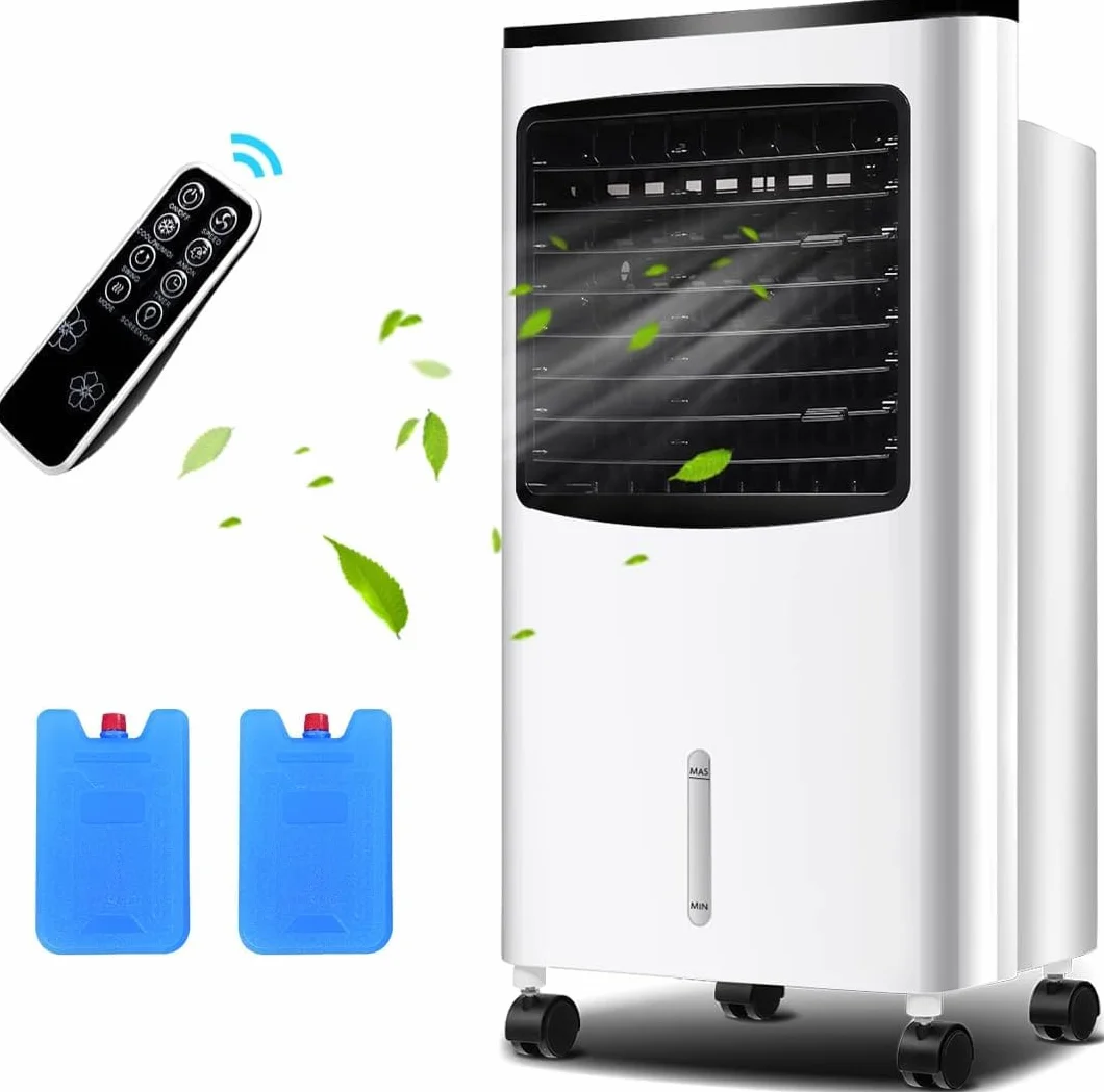 GOPLUS Aire Acondicionado Portátil 4 en 1, Purificación Ventilador Humidificador Enfriador de Aire Móvil con Depósito de Agua 8L, Climatizador Evaporativo 3 Velocidad, Temporizador 7,5H, Contro Remoto