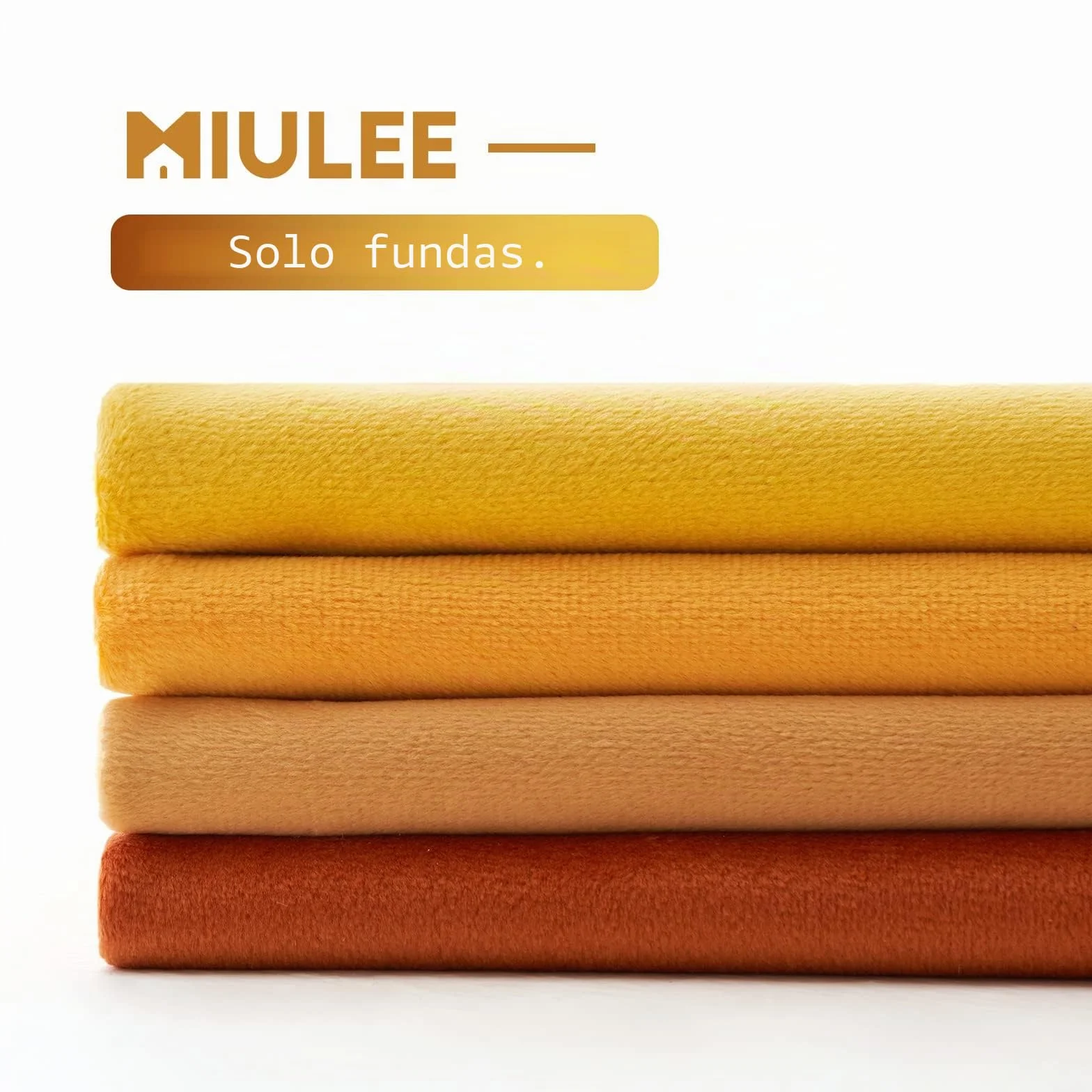 MIULEE 4 Piezas Funda de Cojín de Terciopelo 45x45 cm Colores Gradientes Naranjas