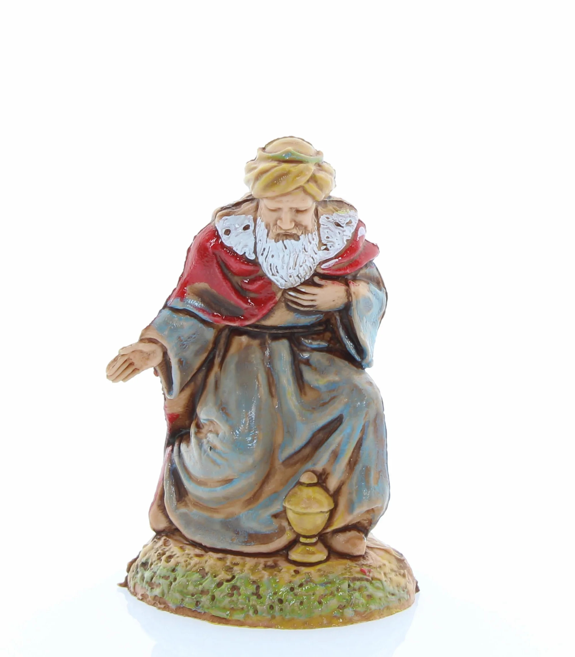 Moranduzzo Trío Reyes Magos Apto para Belén de 6 cm Escala 1:32 – Mini 6 – Figura Irrompible, Estilo '700, Pintada a Mano, Escultor M. Landi