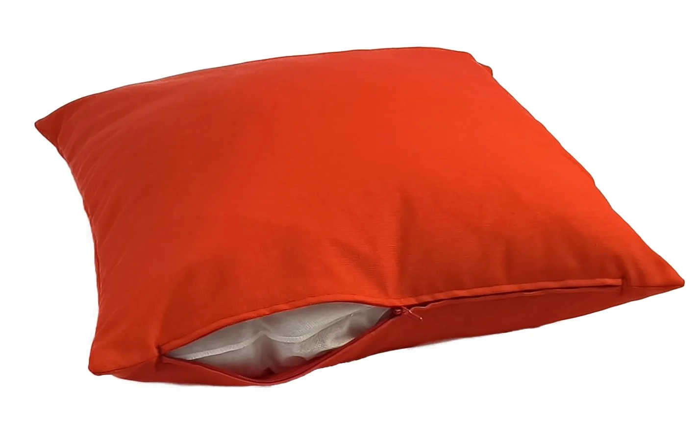 Fundas Cojines 45x45 Rojo Loto - Juego 2 Fundas Cojín Sofá Algodón Poliéster Cremallera Oculta