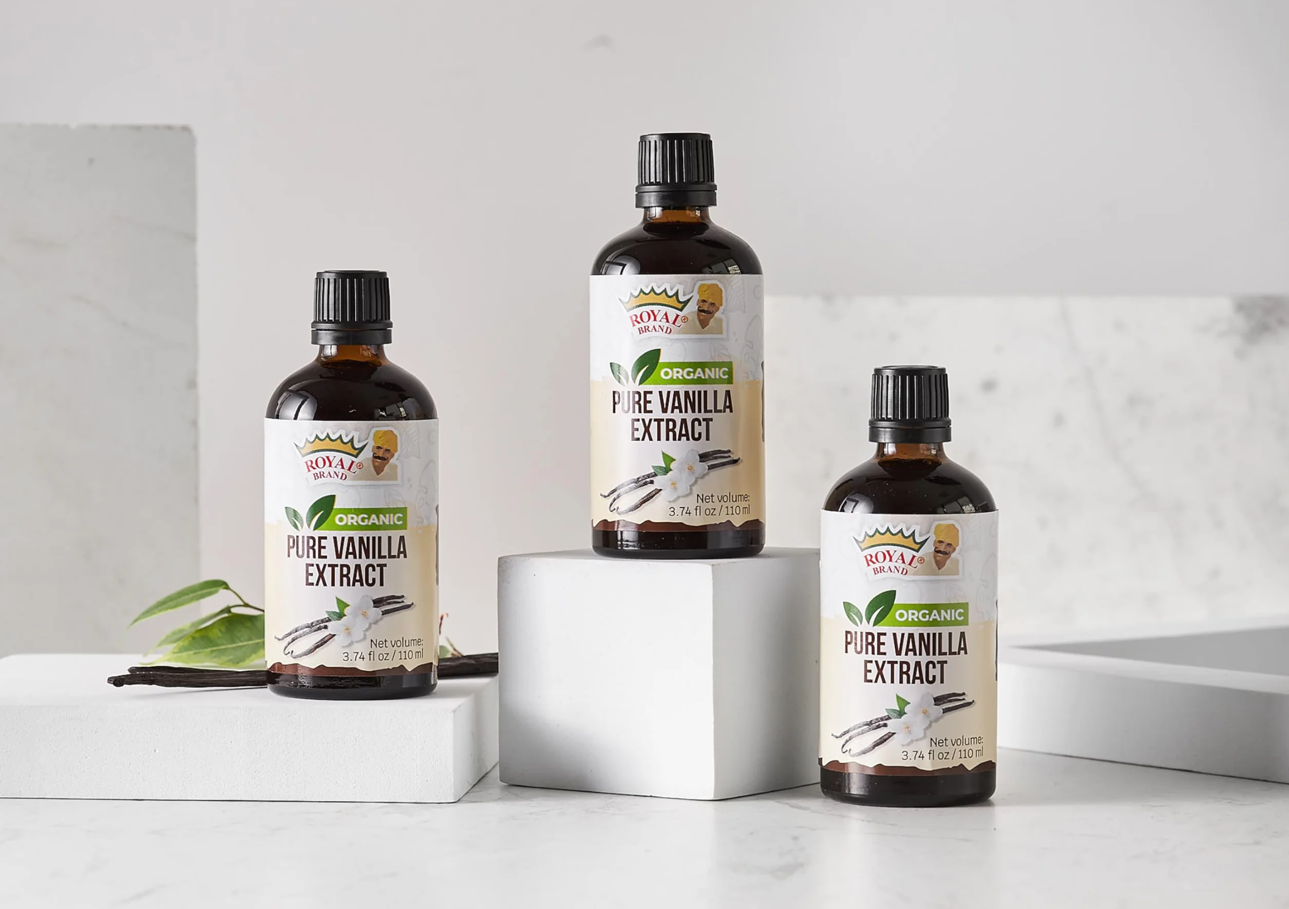 Extracto de vainilla ecológico 110ml botella de vidrio sin aditivos