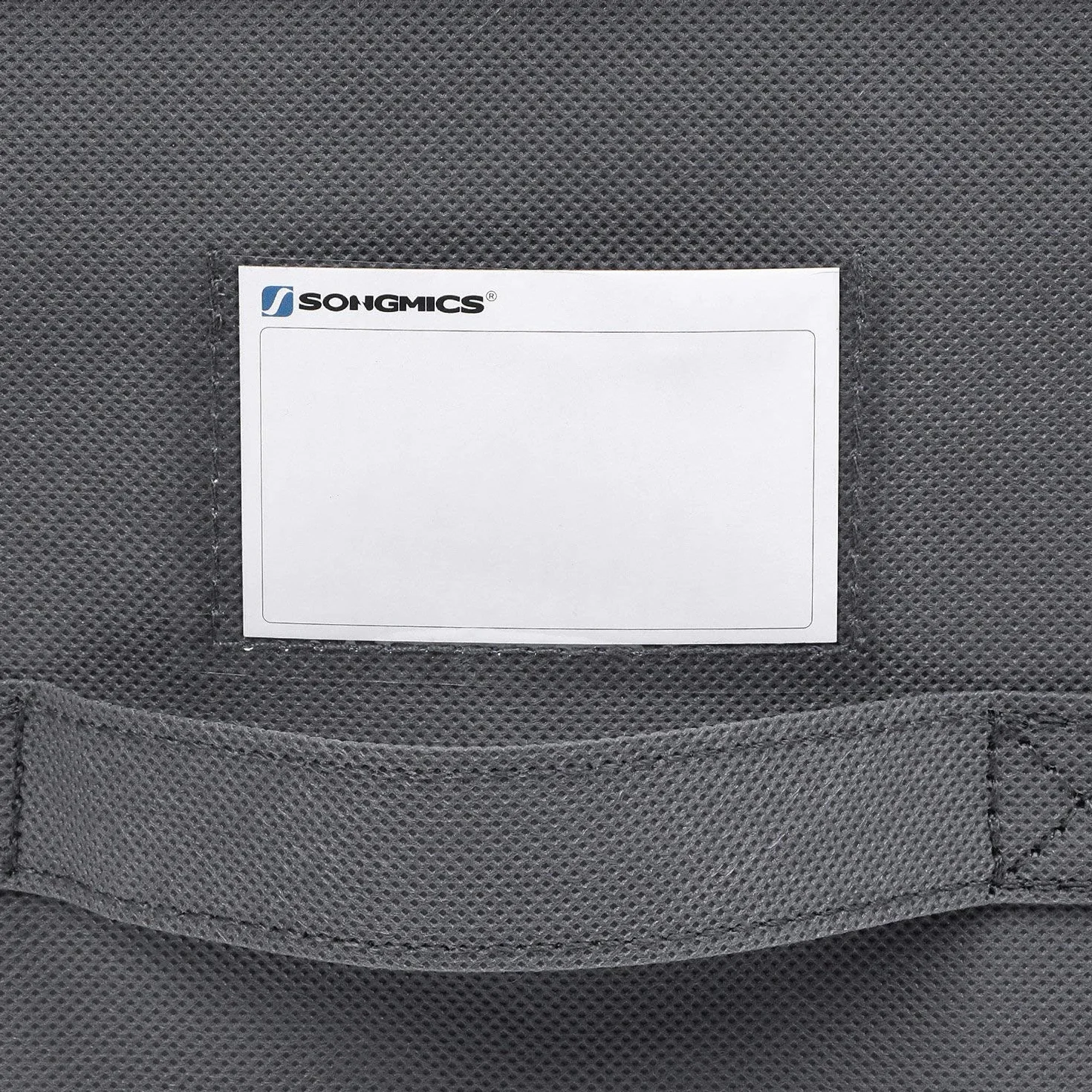 SONGMICS Juego de 3 cajas de almacenamiento plegables con tapas, cubo de tela mon-tejida, 40 x 30 x 25 cm, gris