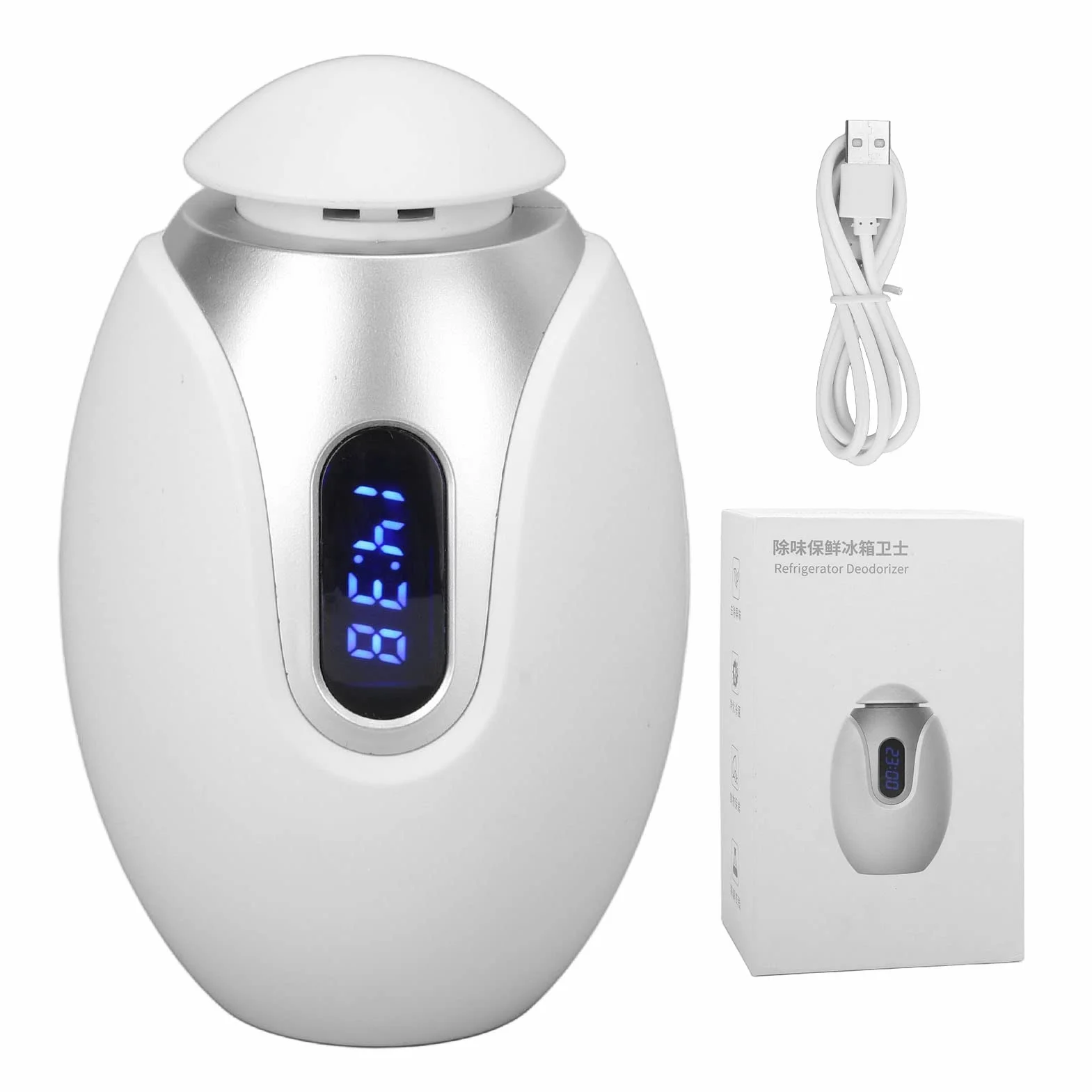 Desodorante de ozono recargable USB para refrigerador