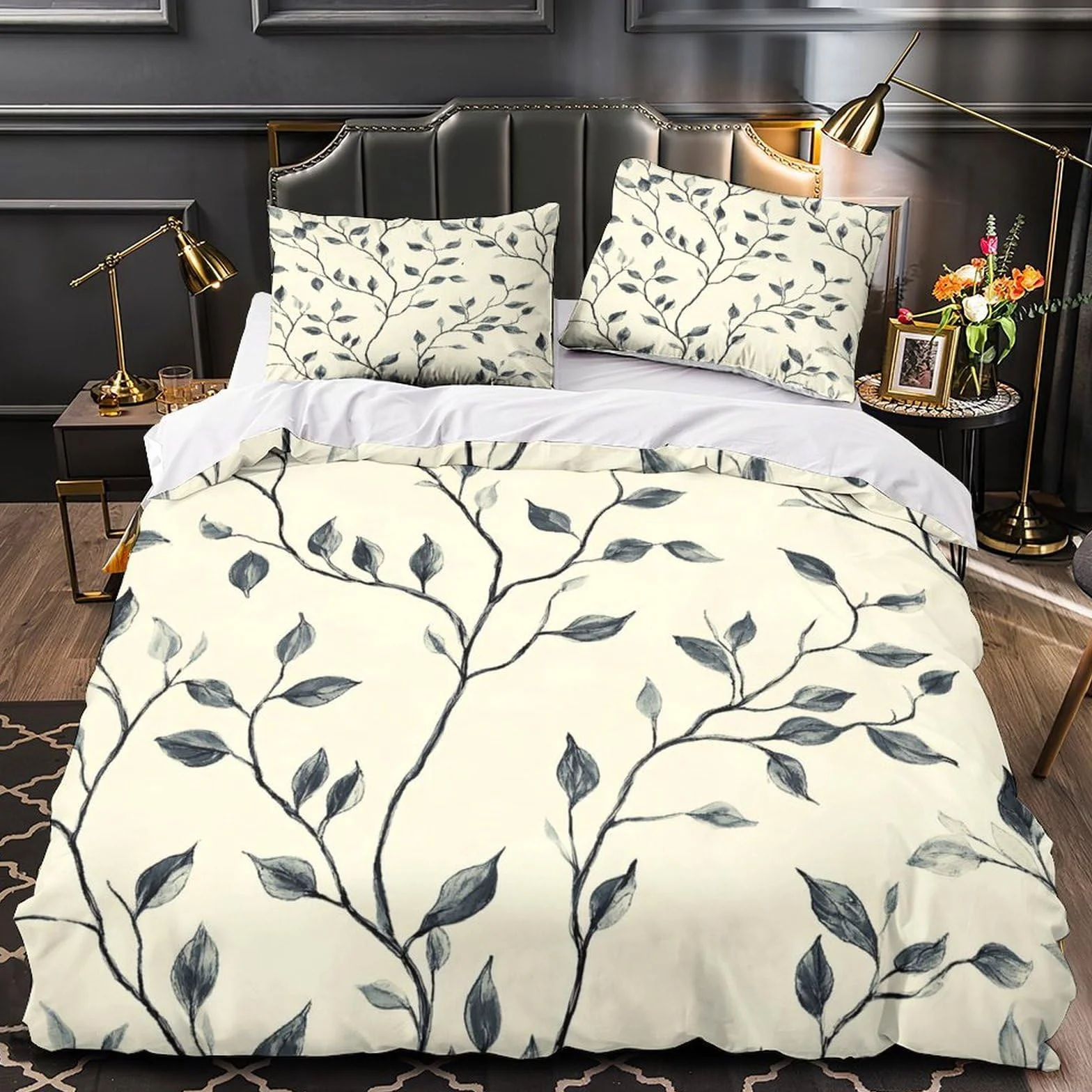 Guía de Viaje de Laponia Funda de Edredón Impresión 3D Juego de 3 Piezas Suave Cierre de Incluye Fundas de Almohada Antialérgica Funda Edredon for Adultos Super King（260x220cm）