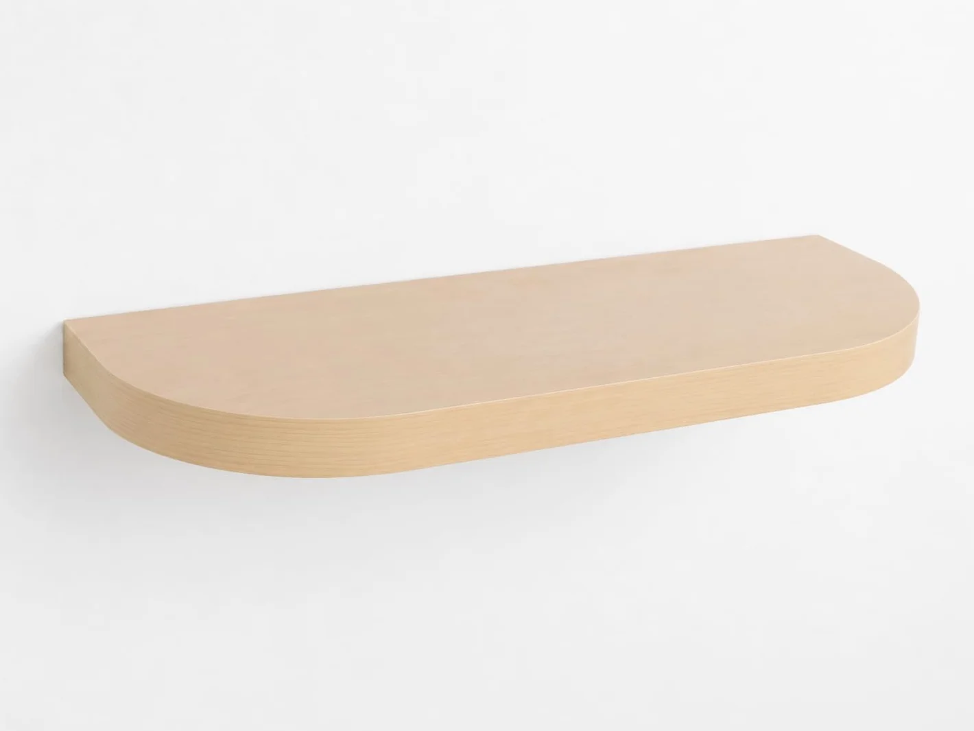 HERSIG - Estante Curvo Flotante de Pared Arce Balda para Baño o Dormitorio Fijación Oculta y Resistente de hasta 10 kg - 80x23,5 cm