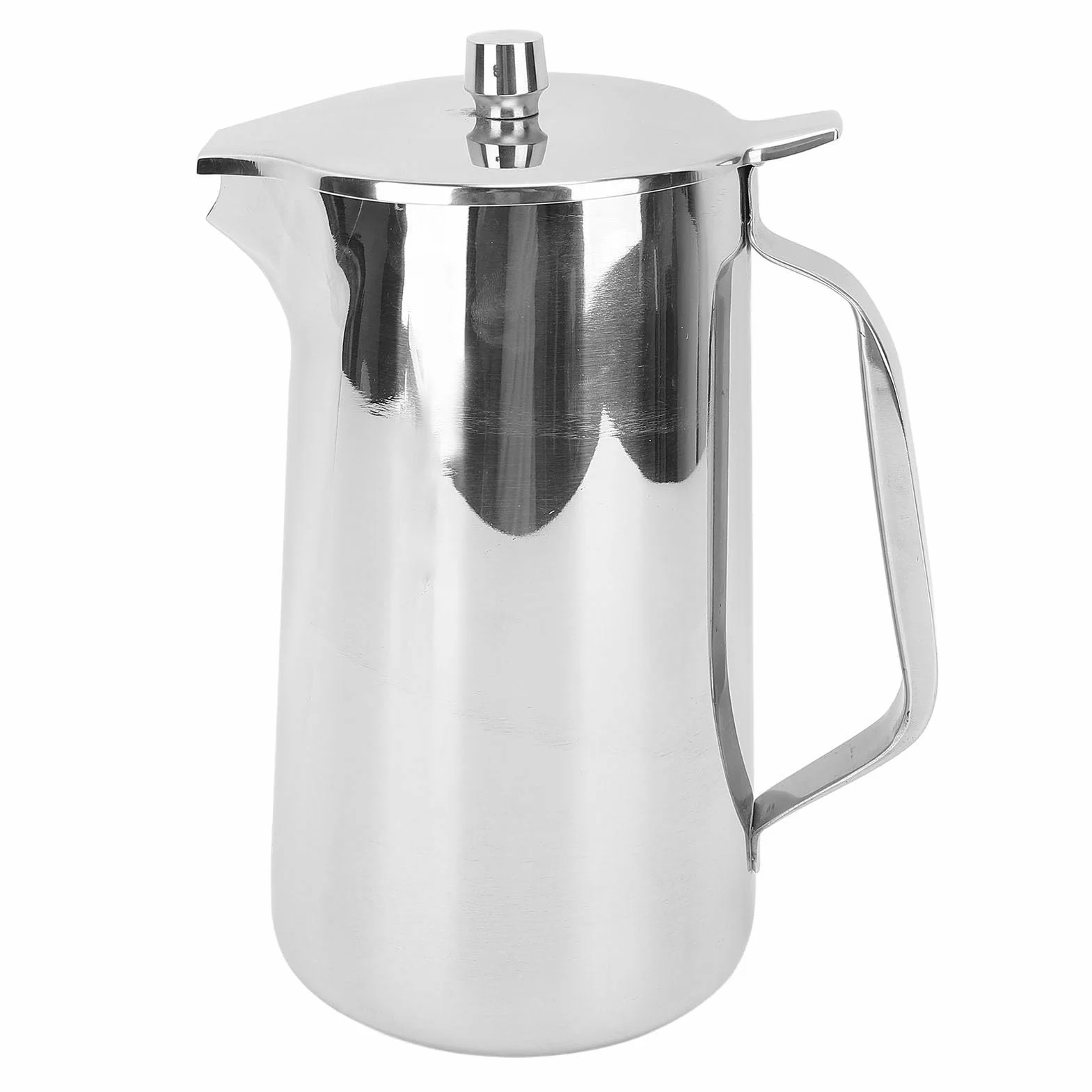 Jarra de Acero Inoxidable con Tapa 2 Litros Asa Ergonómica para Agua Fría e Infusiones Ideal para Jugos y Bebidas Frías