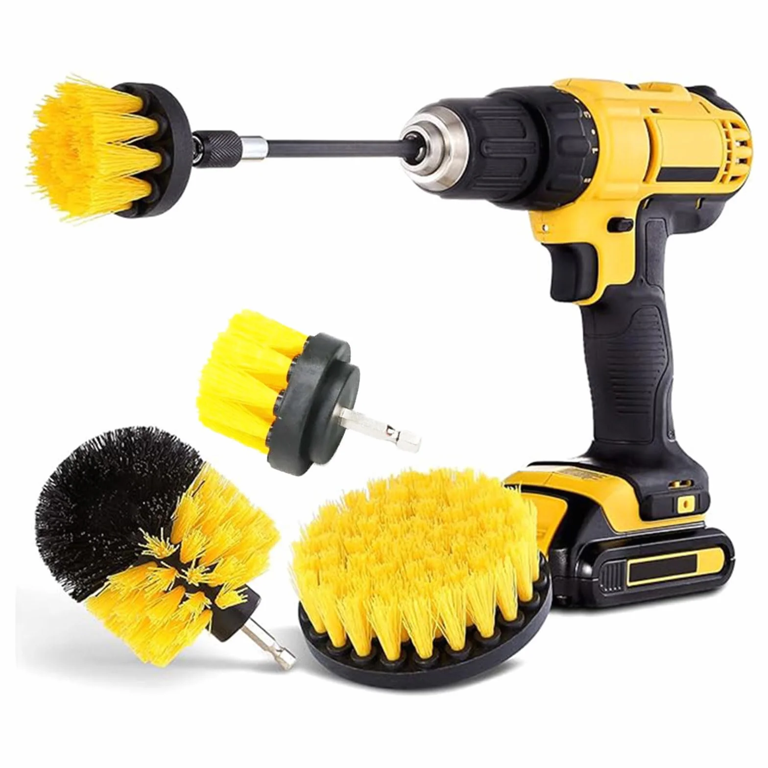 Cepillo para Taladro Eléctrico 3 Piezas Kit de Limpieza Multifuncional Accesorios para Limpieza