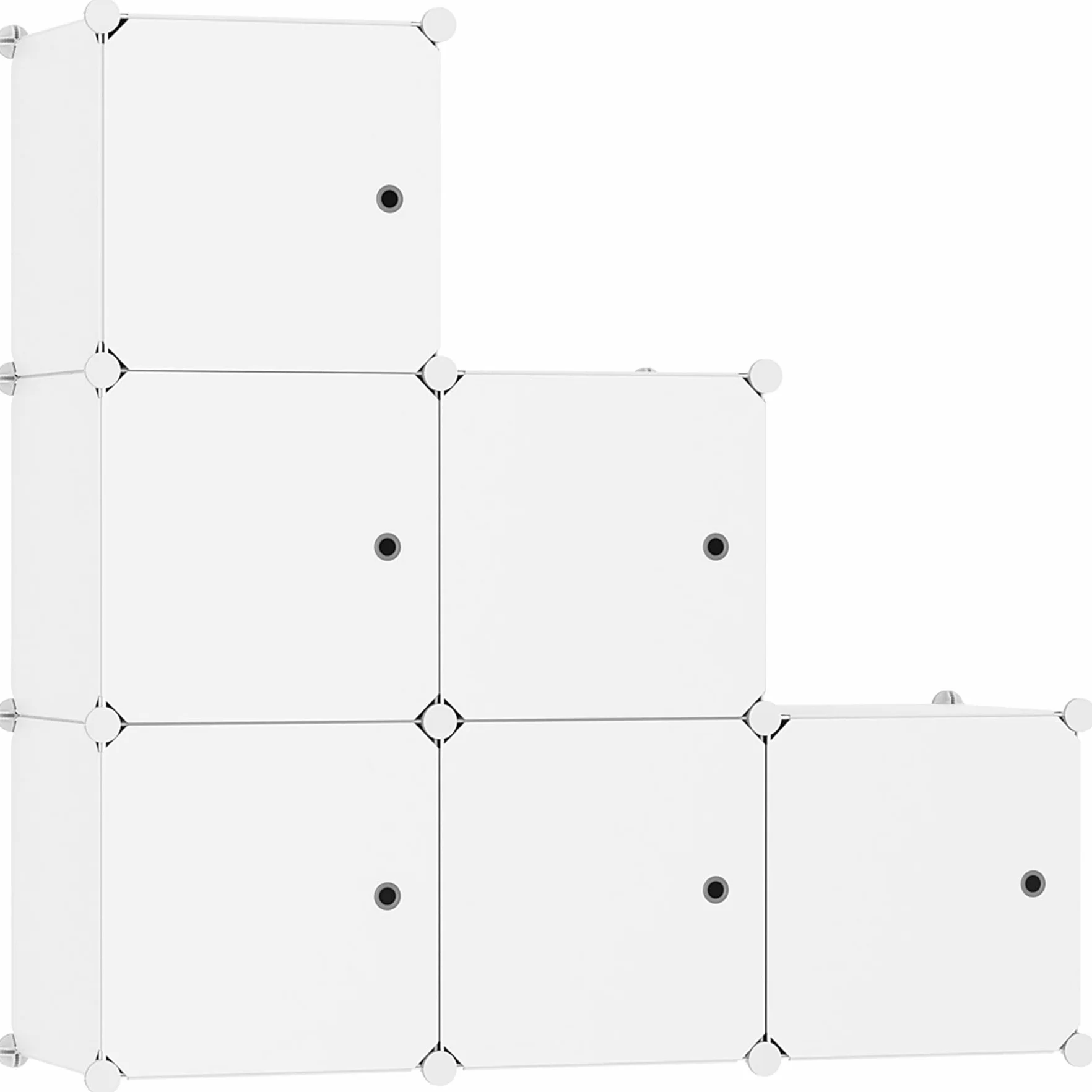 C&AHOME Organizador de Almacenamiento en Forma de Cubo con Puertas 36.6x12.4x36.6 Pulgadas Lechoso