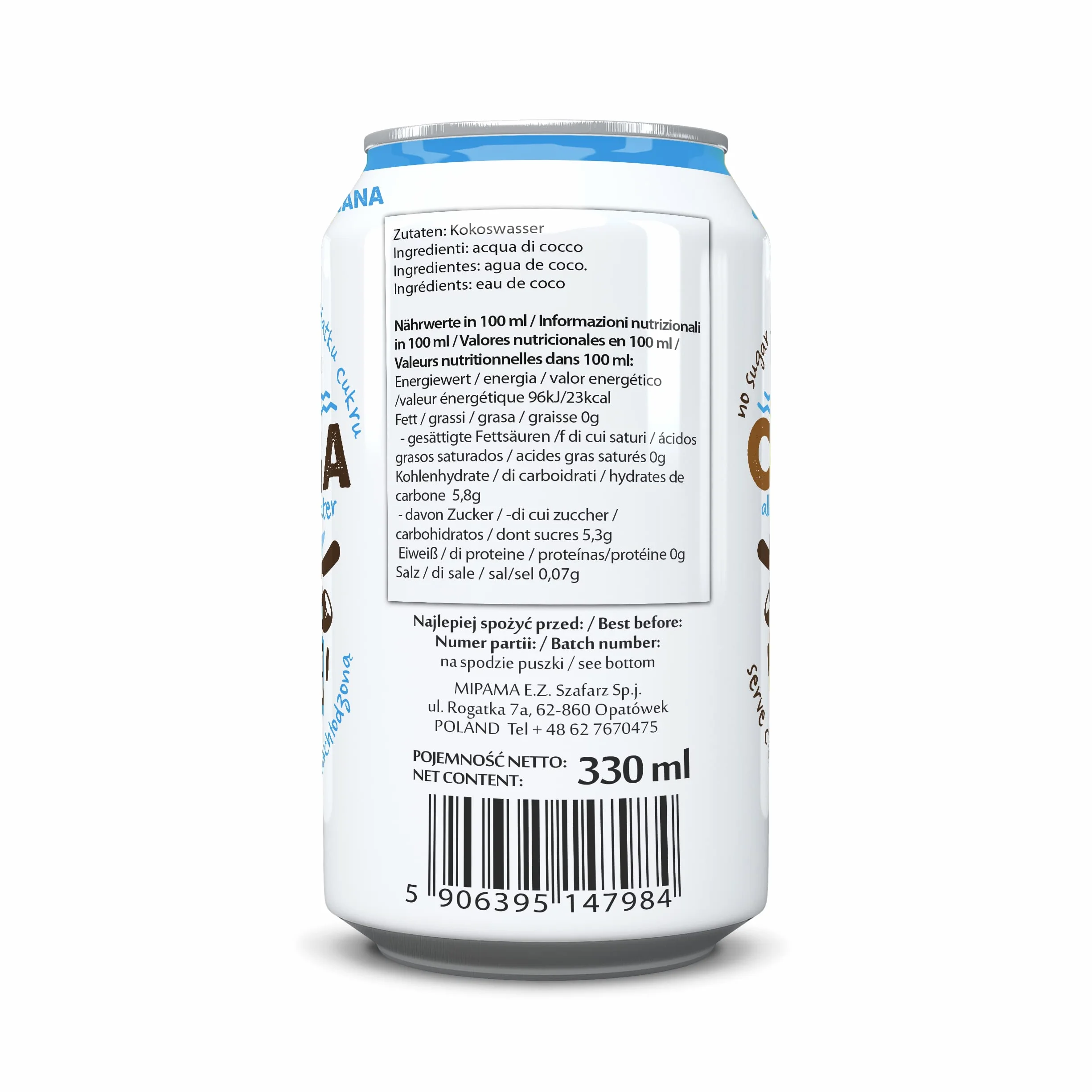 Cocosa Coconut Water Kokosnusswasser 330 ml ohne Kohlensäure aus Vietnam