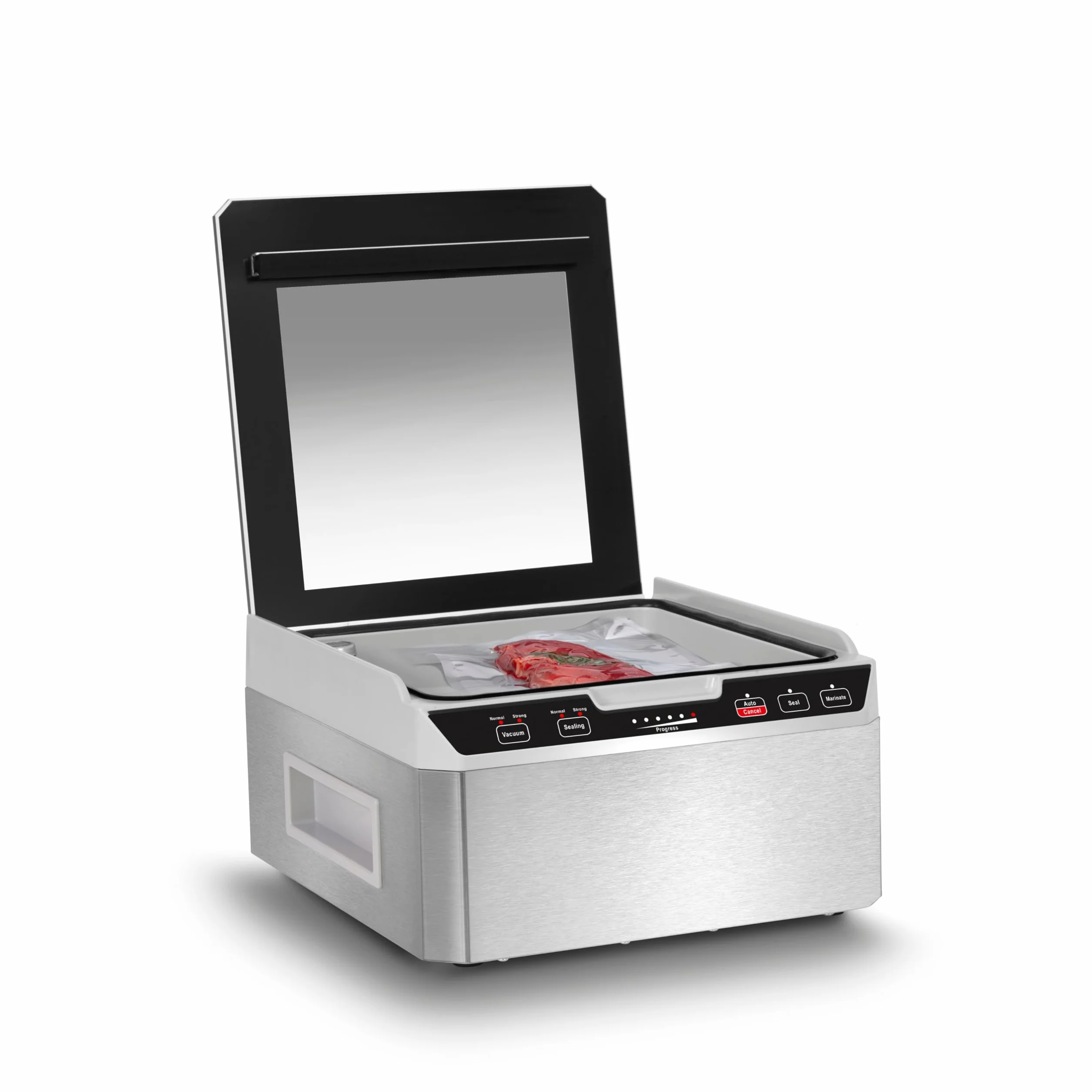 CASO VacuChef 40 - Envasadora al vacío profesional de cámara compacta - Potente capacidad de vacío de 70 L/min - Cámara con capacidad de 3 litros - acero inoxidable
