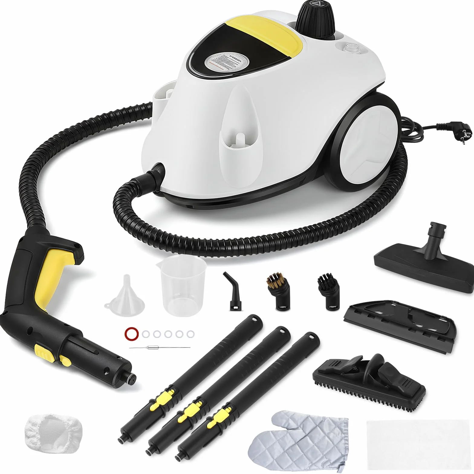 Limpiador de Vapor 2100W 2,1L Acero Inoxidable 304 Presión 5 Bares 105°C