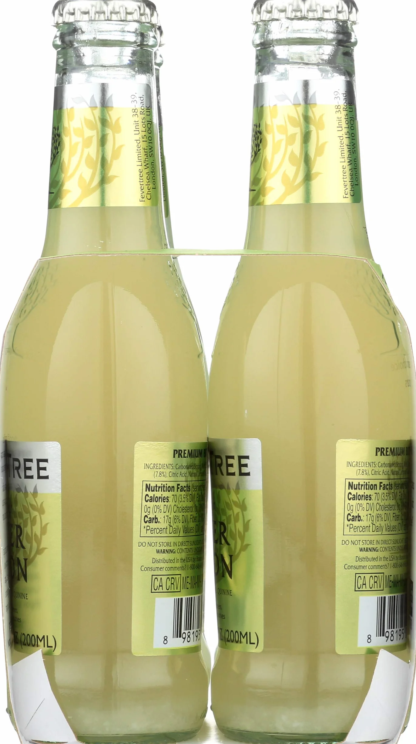 Fever-Tree Mezcladores Tónicos De Agua De Limón 4Pack