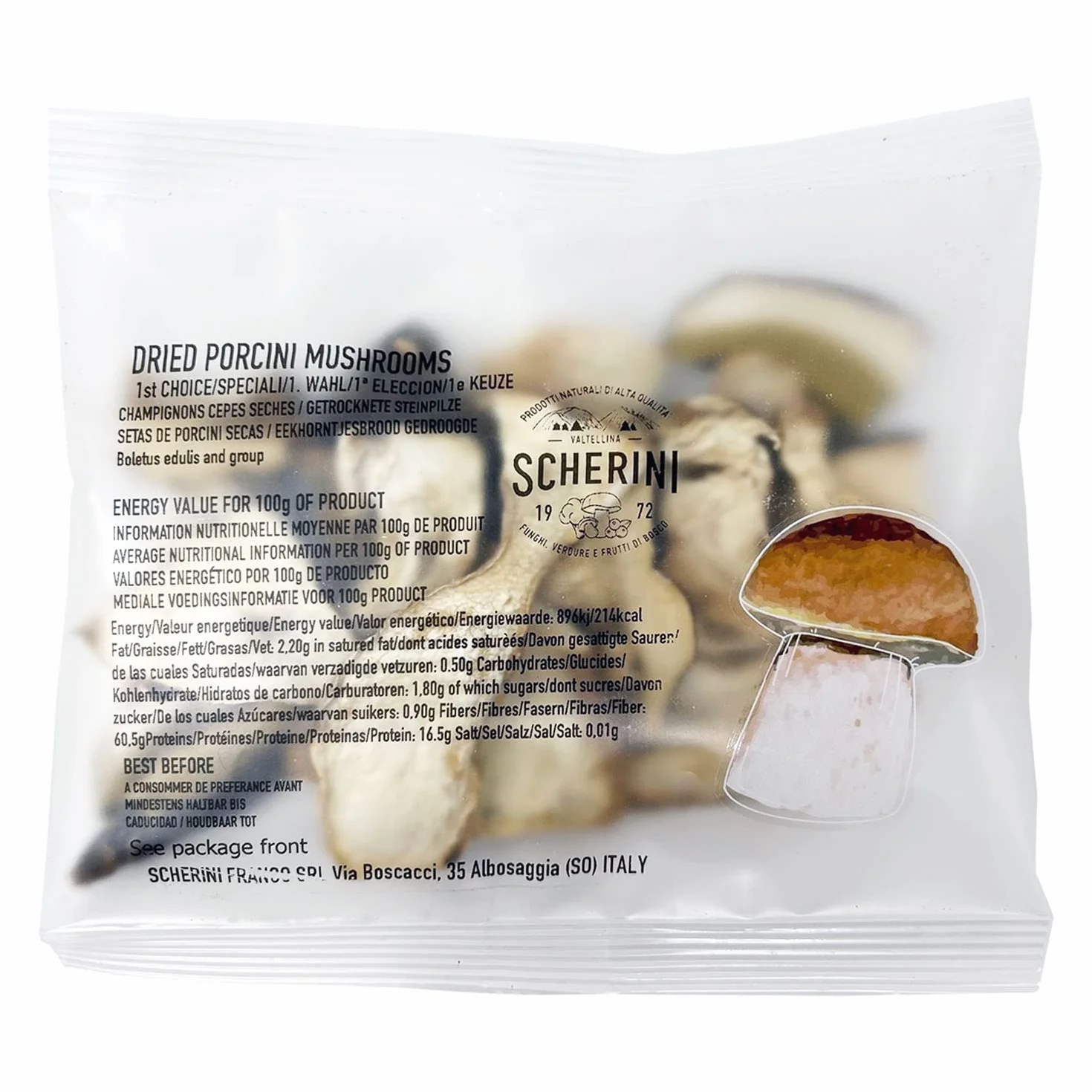 Scherini Valtellina setas Boletos deshidratados 1st QUALITY 20g