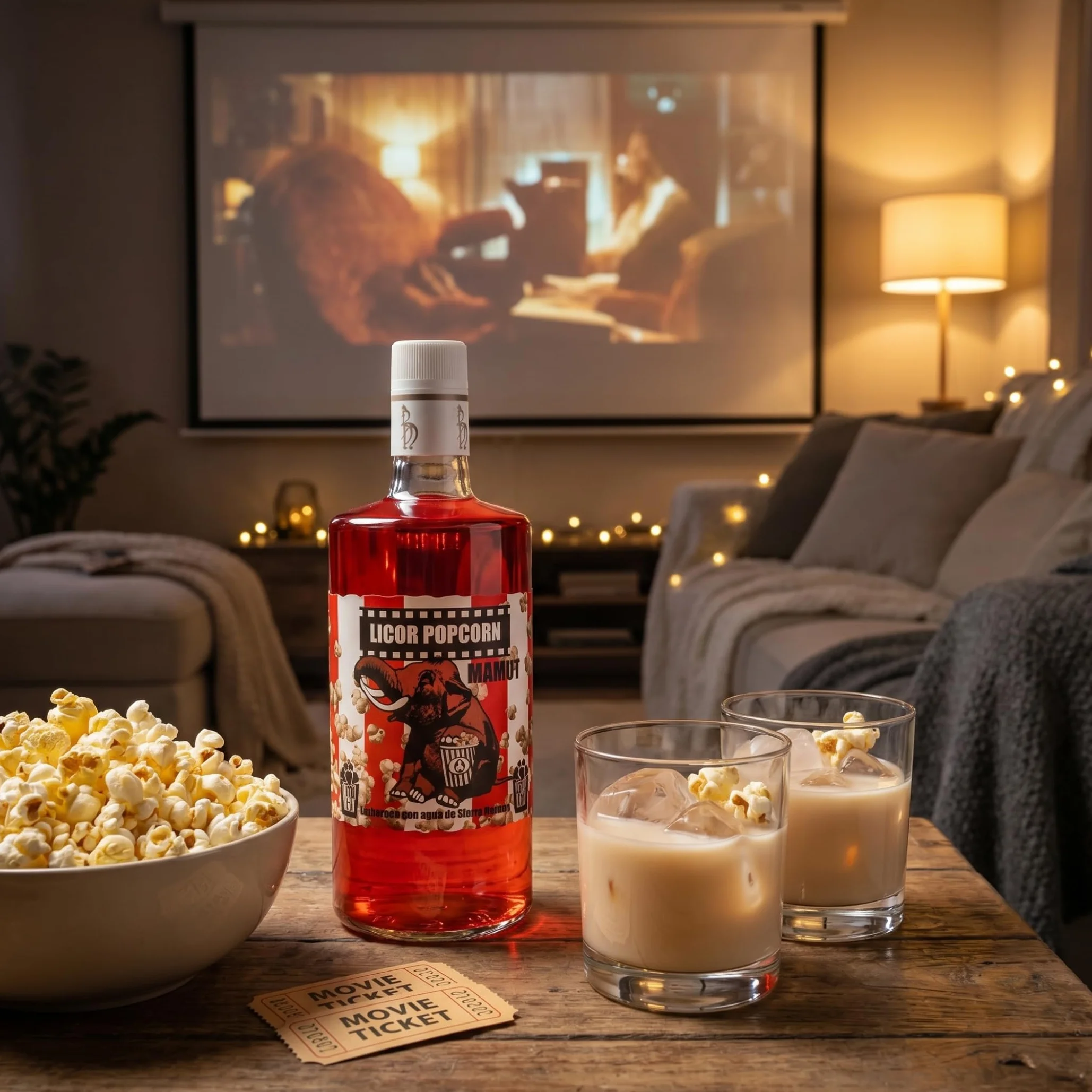 Licor premium de palomitas de maíz tostado 20% Vol. para cócteles