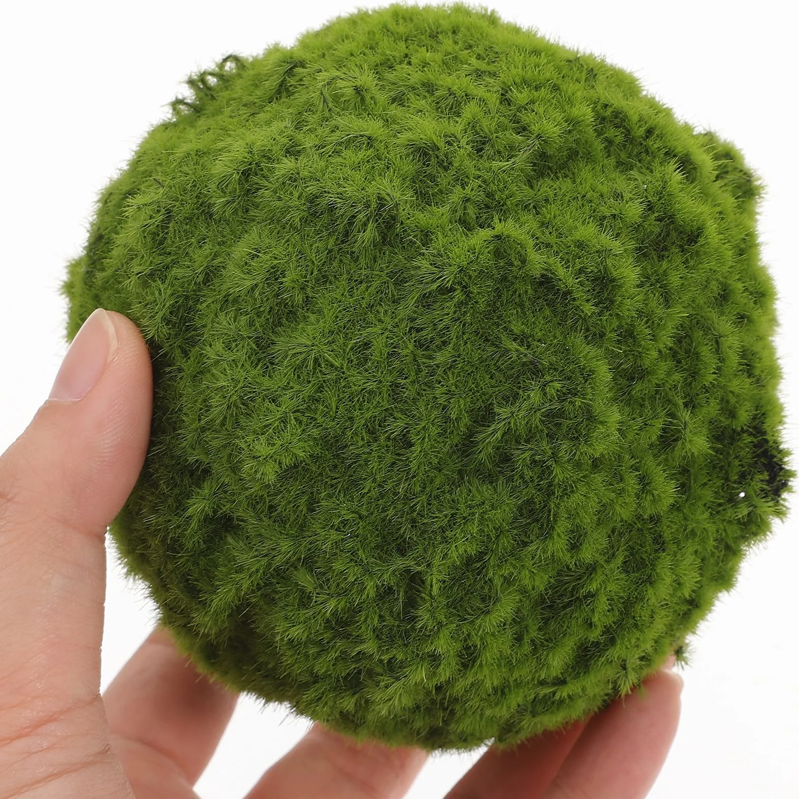 3 Bolas de Musgo Artificiales Verdes para Colgar en Interiores, Decoración Práctica y Natural Fibra y Espuma, Adecuado Hogar
