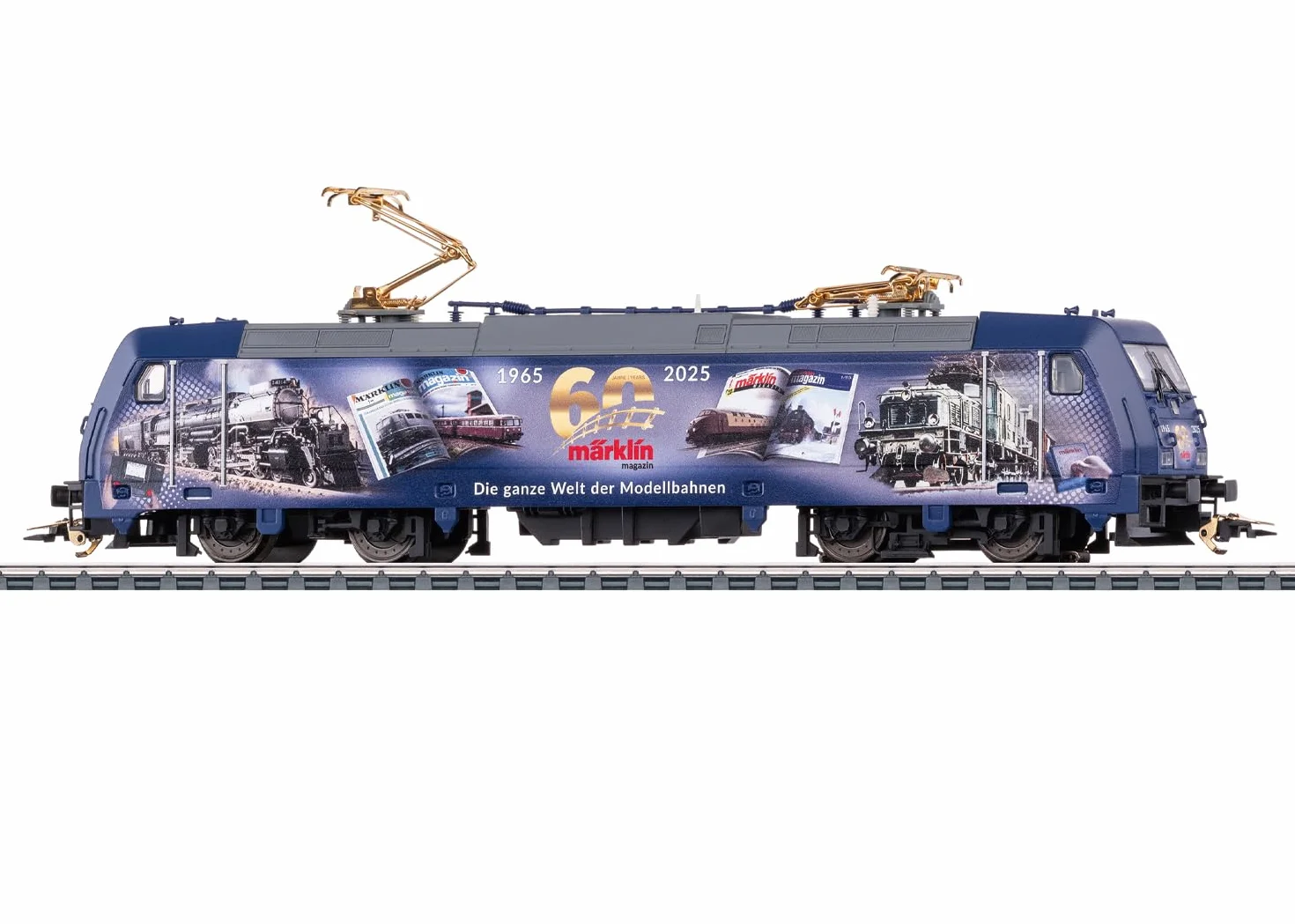 Märklin 36060 Locomotora eléctrica BR 185.2 – H0 AC – Decodificador Digital mfx con Sonido, luz LED – Modelo de Aniversario Märklin Magazin 60 años – Locomotora 21,7 cm