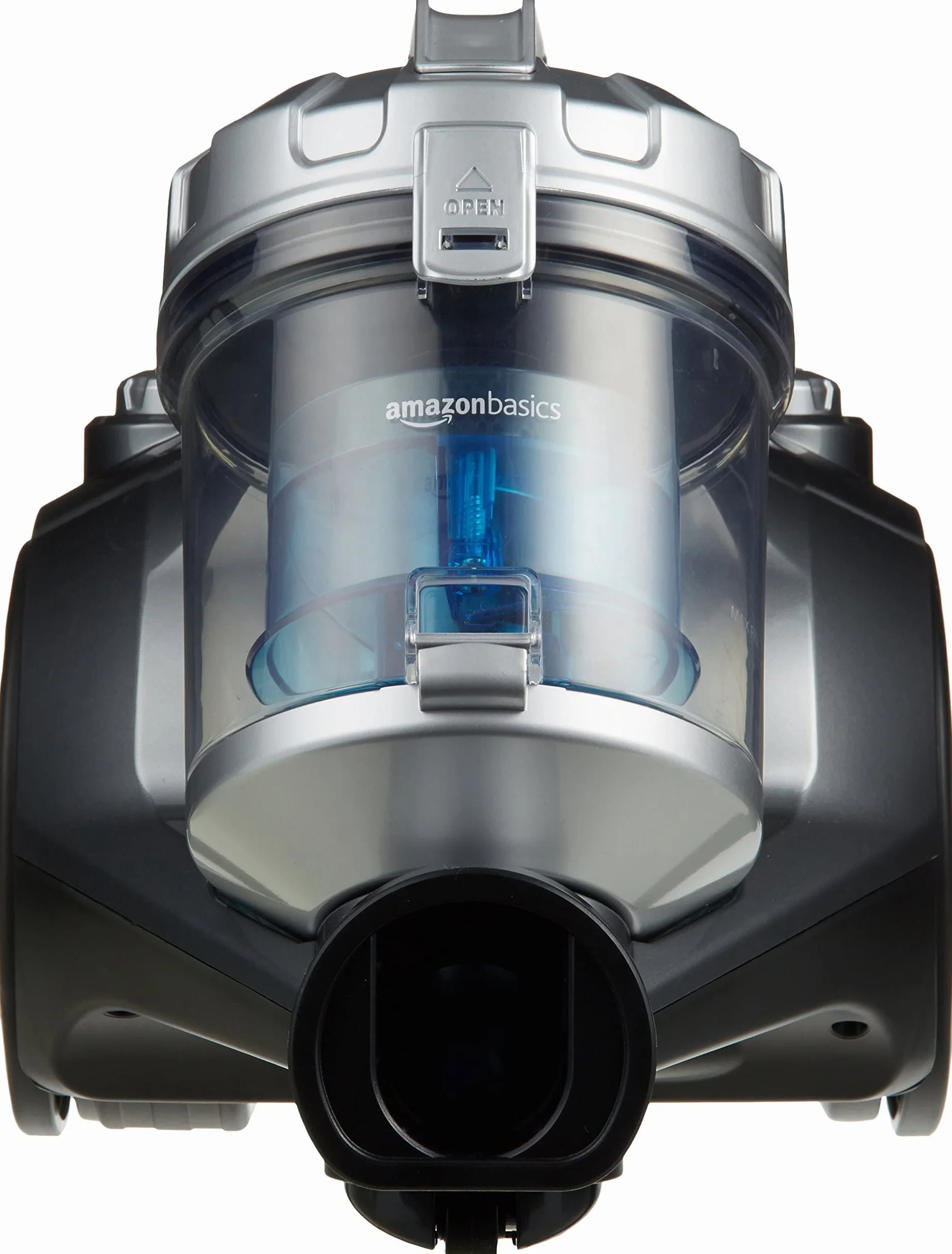 Amazon Basics Potente aspirador de cilindro sin bolsa, para suelos duros y alfombras, filtro HEPA, compacto y ligero, 700 W, 1,5 l (UE), Negro