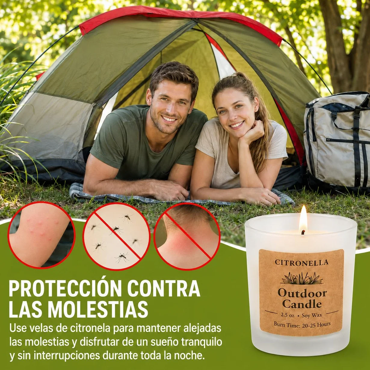 Set Regalo Velas Aromáticas Citronela, 12 x 70g Velas Citronela Exterior, Cera de soja natural y aceites al 6%, aroma veraniego para cocina/jardín/Fiestas/camping/picnic