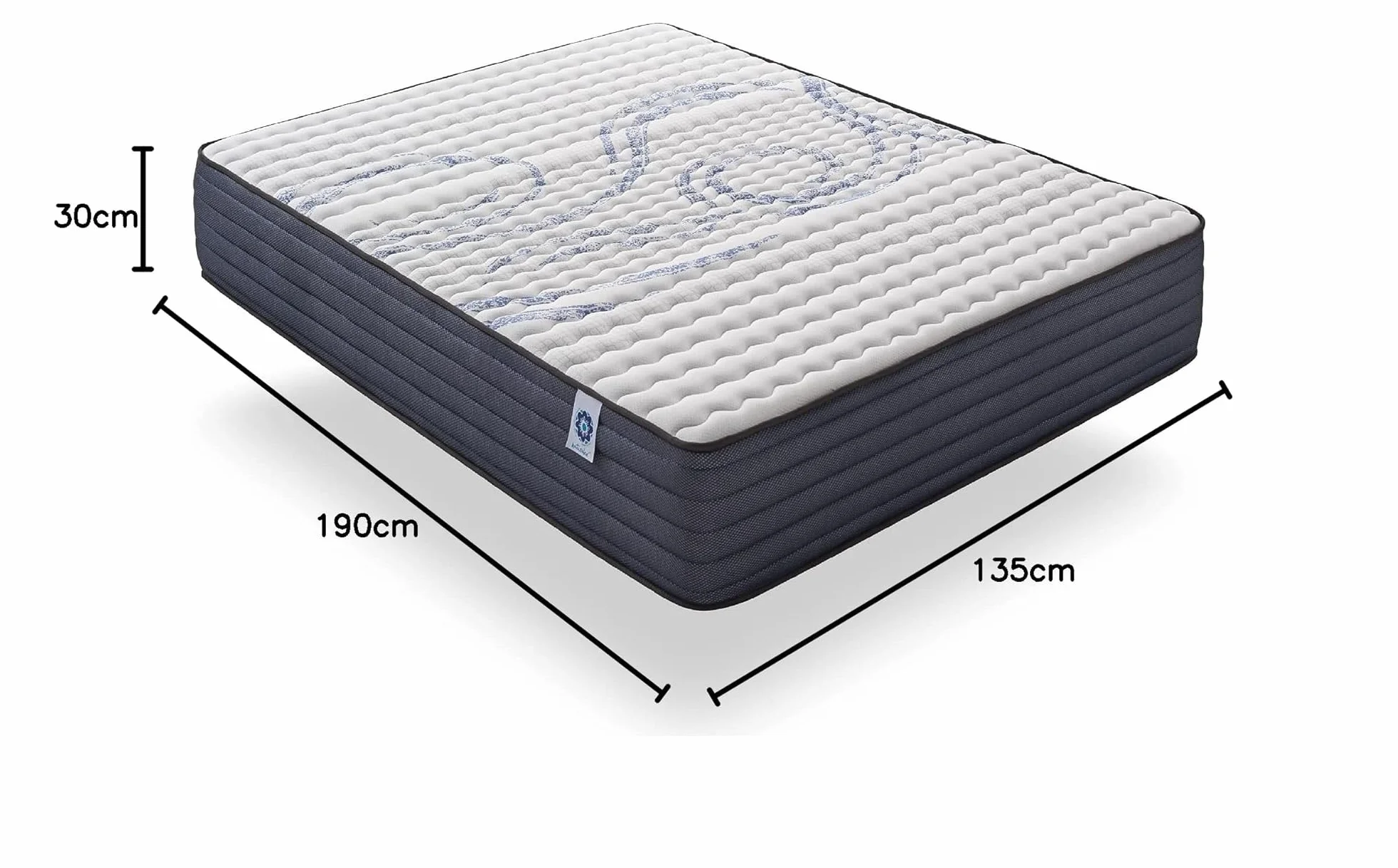 Naturalex Colchón Viscoelástico Perfectsleep 135x190 cm 30 cm Firme Espuma HR Blue Látex Hipoalergénico Reversible Verano/Invierno