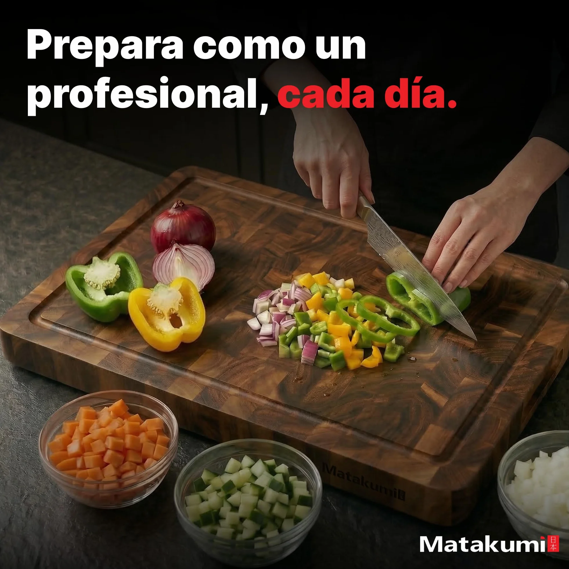 Tabla Cortar Cocina Acacia Madera 40x30x3 cm Doble Cara