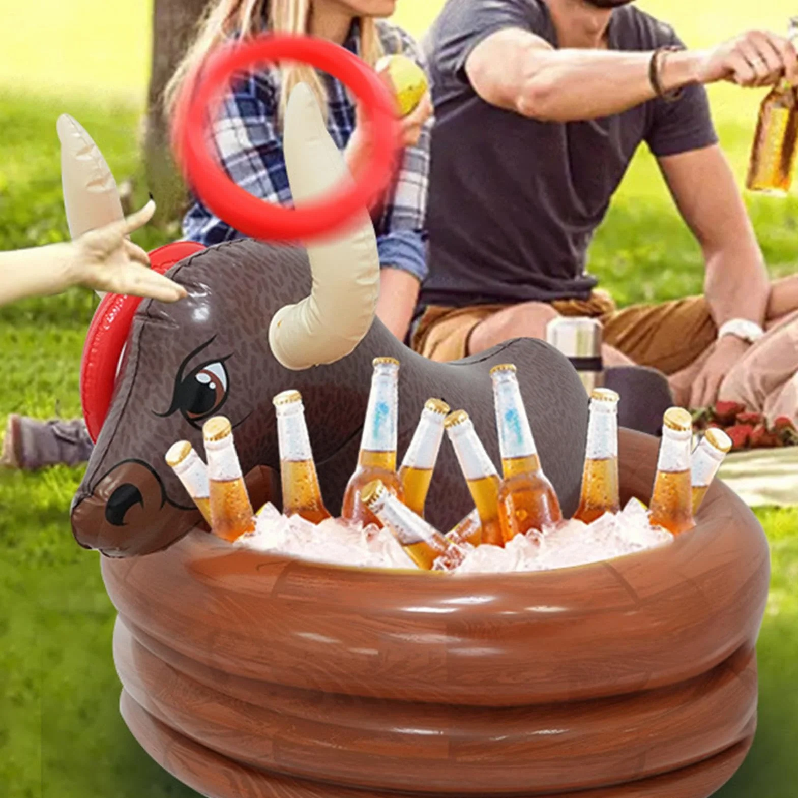 Bar De Servicio Inflable - Enfriador De Bebidas Hielo Inflables | Contenedor De Enfriamiento De Bebidas | 76x76x66cm Suministros De De Cerveza En De Toros para Oktoberfest Sport Buffet Ba