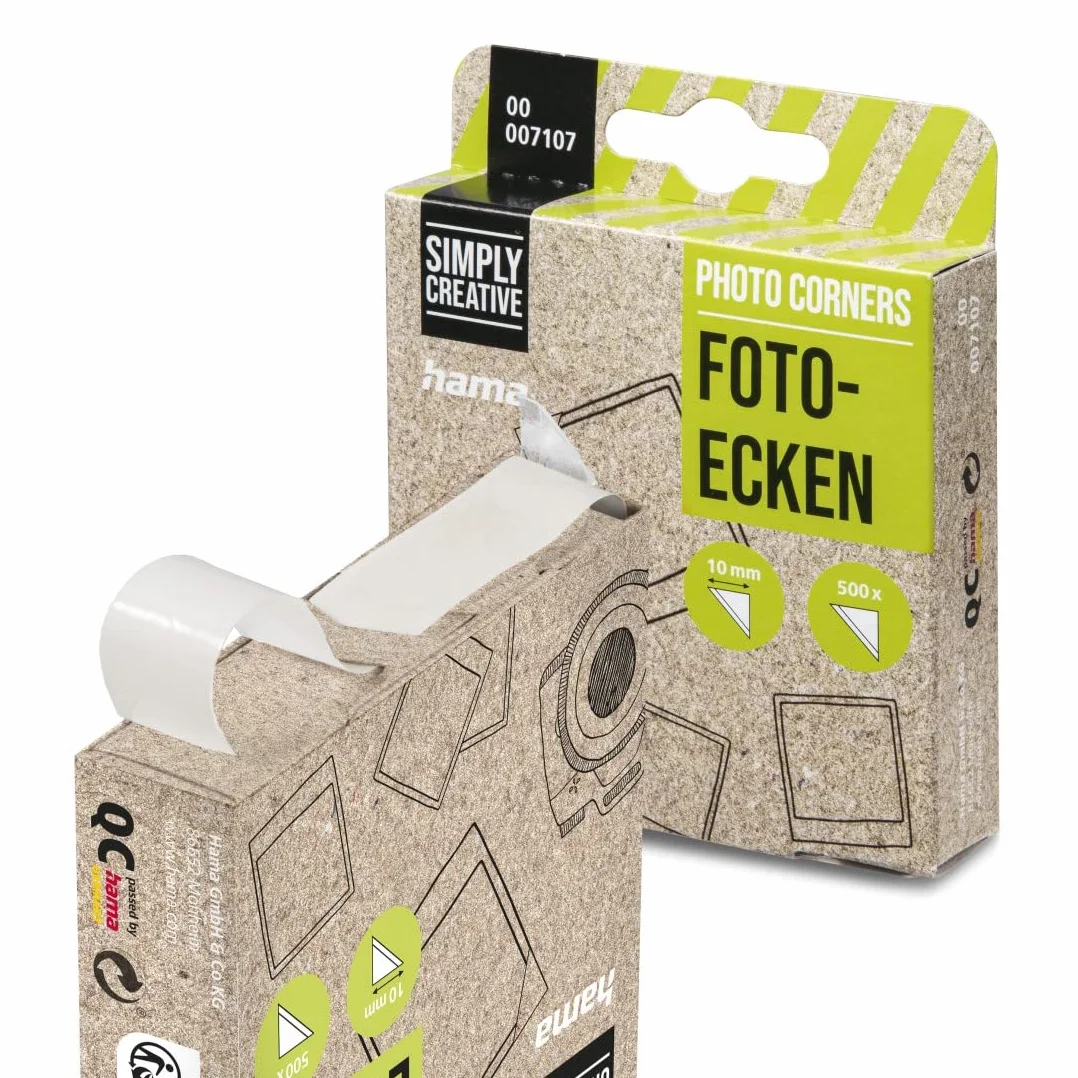 Hama | Esquinas Autoadhesivas Para Fotos, Adhesivos Para Pegar Fotos, En Álbum de fotos, Pegafotos, Color Transparente