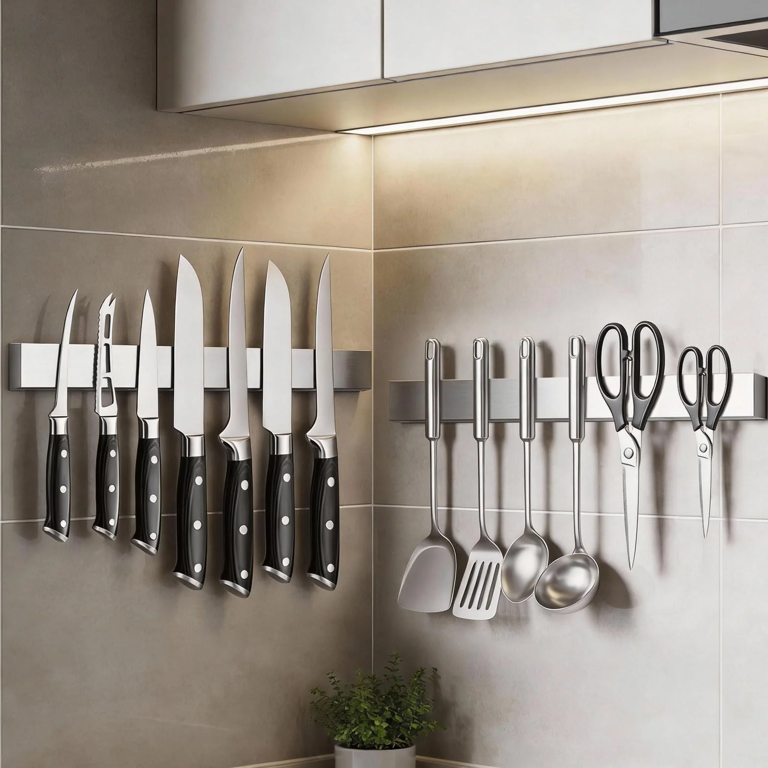 THMINS Tiras magnéticas para cuchillos, soporte magnético para cuchillos, tira magnética de almacenamiento de cuchillos, soporte para cuchillos, tira para cuchillos, soporte para utensilios de cocina
