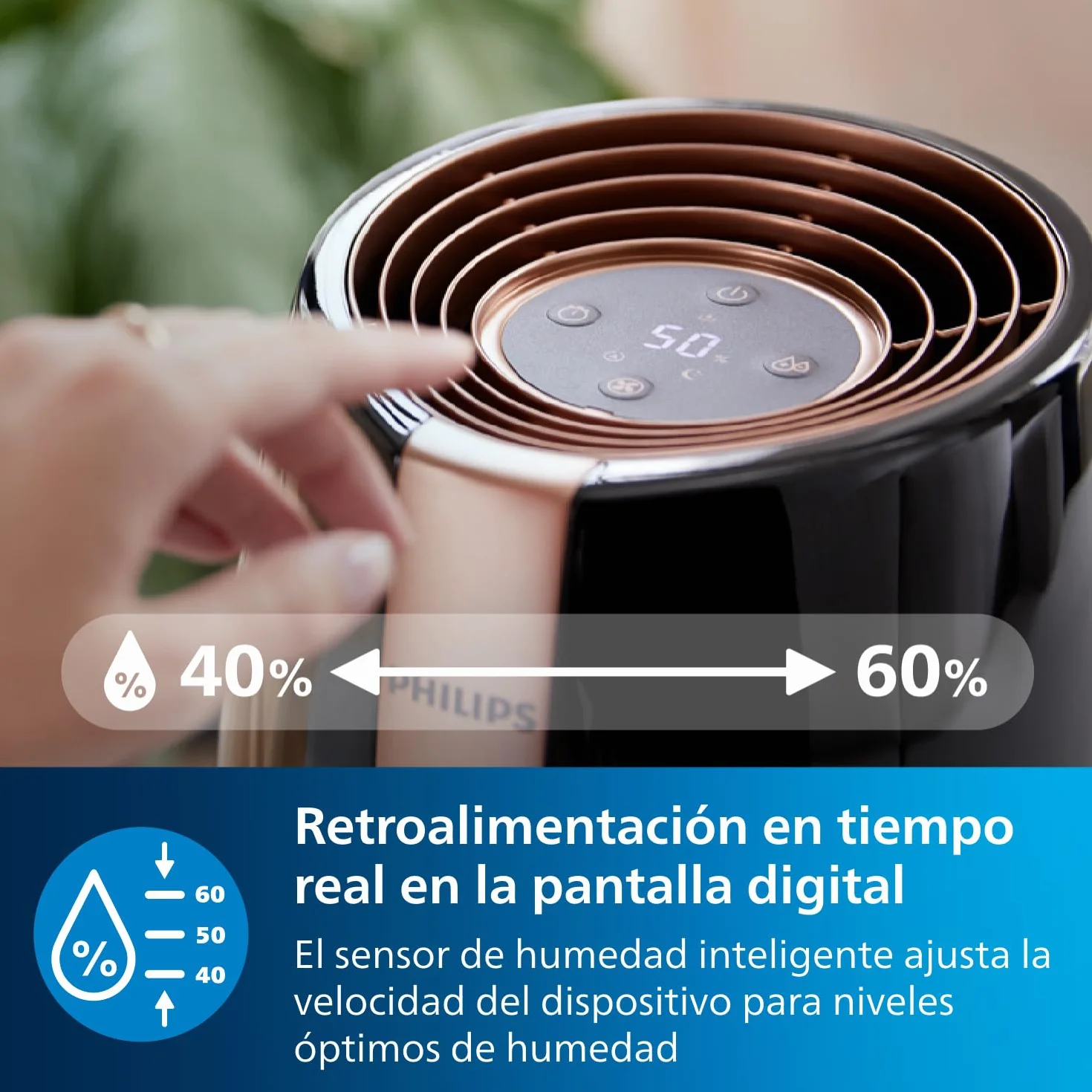 Philips Serie 2000 NanoCloud Humidificador 200 ml/h 2L Ultra silencioso 33 dB Negro HU2718/10