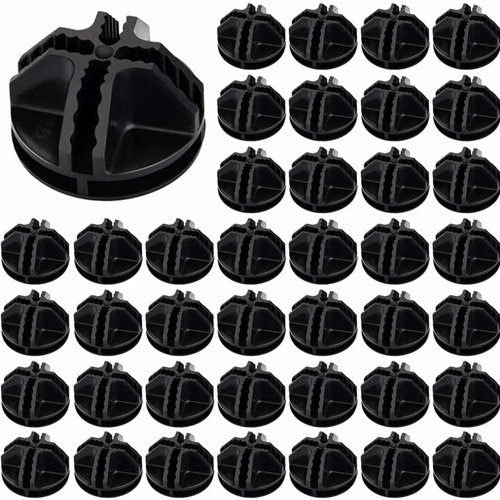 ManLee Conectores Armario Modular 40pcs Plástico Cubo Alambre Negro 3.7x3.7cm