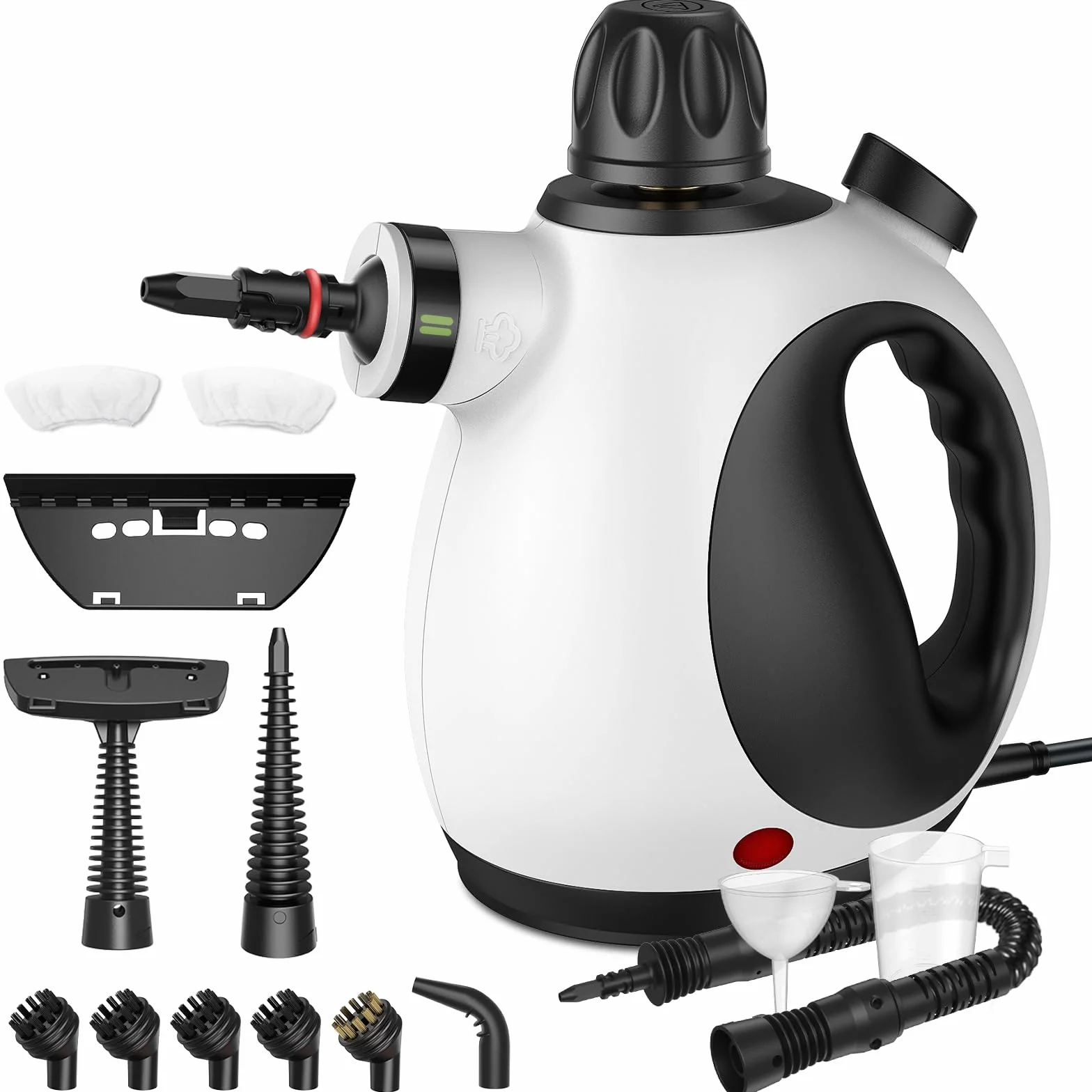 Vaporeta Limpieza Hogar Portátil Multiusos con Cierre de Seguridad y 14 Accesorios, Presurizado de Mano para Baño Ventanas Cocina