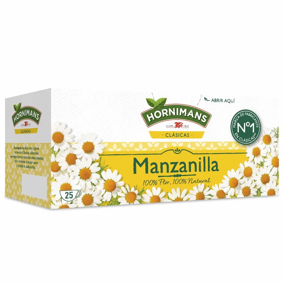 Hornimans Manzanilla Infusión 100% Natural 25 bolsitas Sin Teína